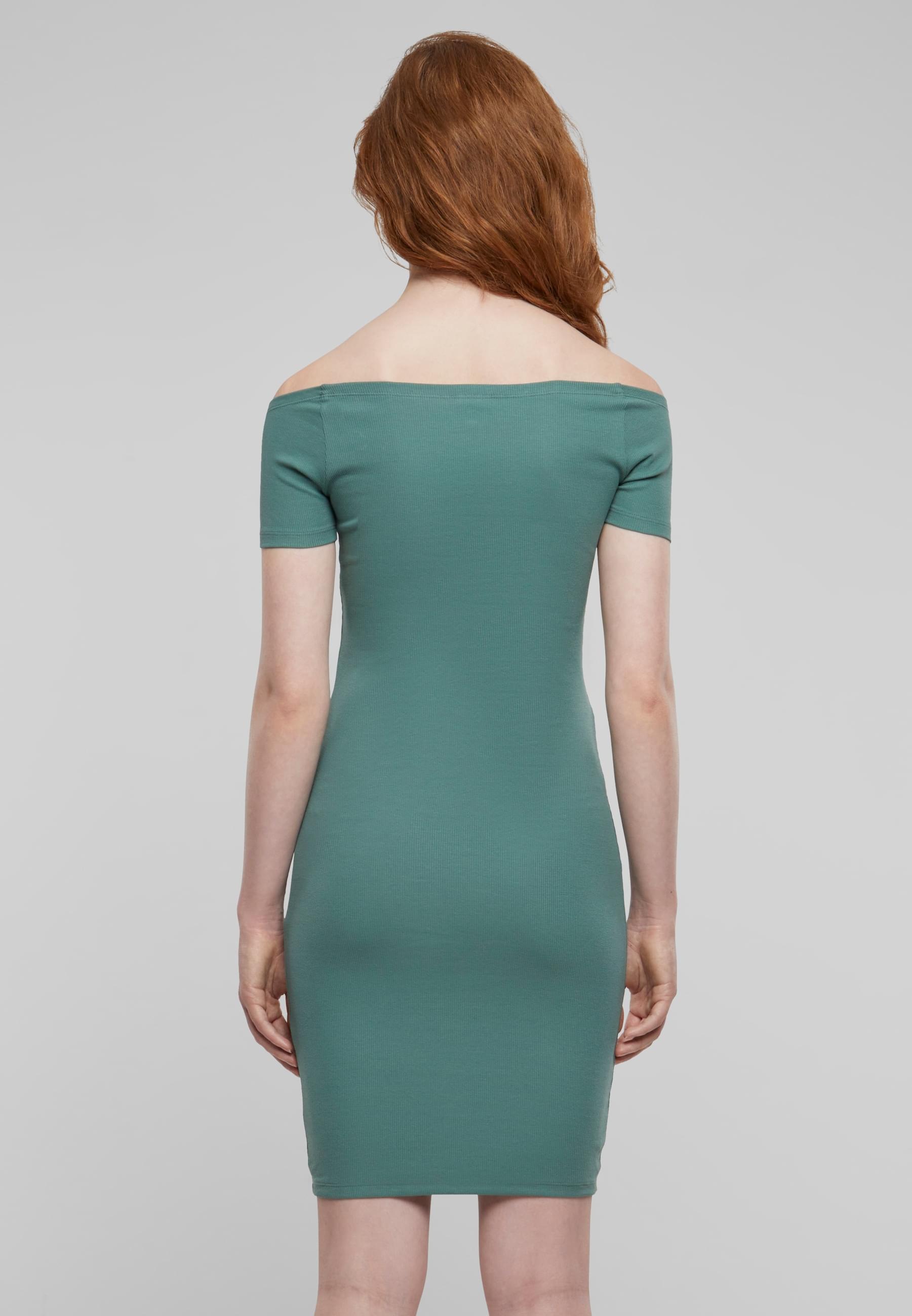 URBAN CLASSICS Shirtkleid »Urban Classics Damen Ladies Off Shoulder Rib Dress«, (1 tlg.)