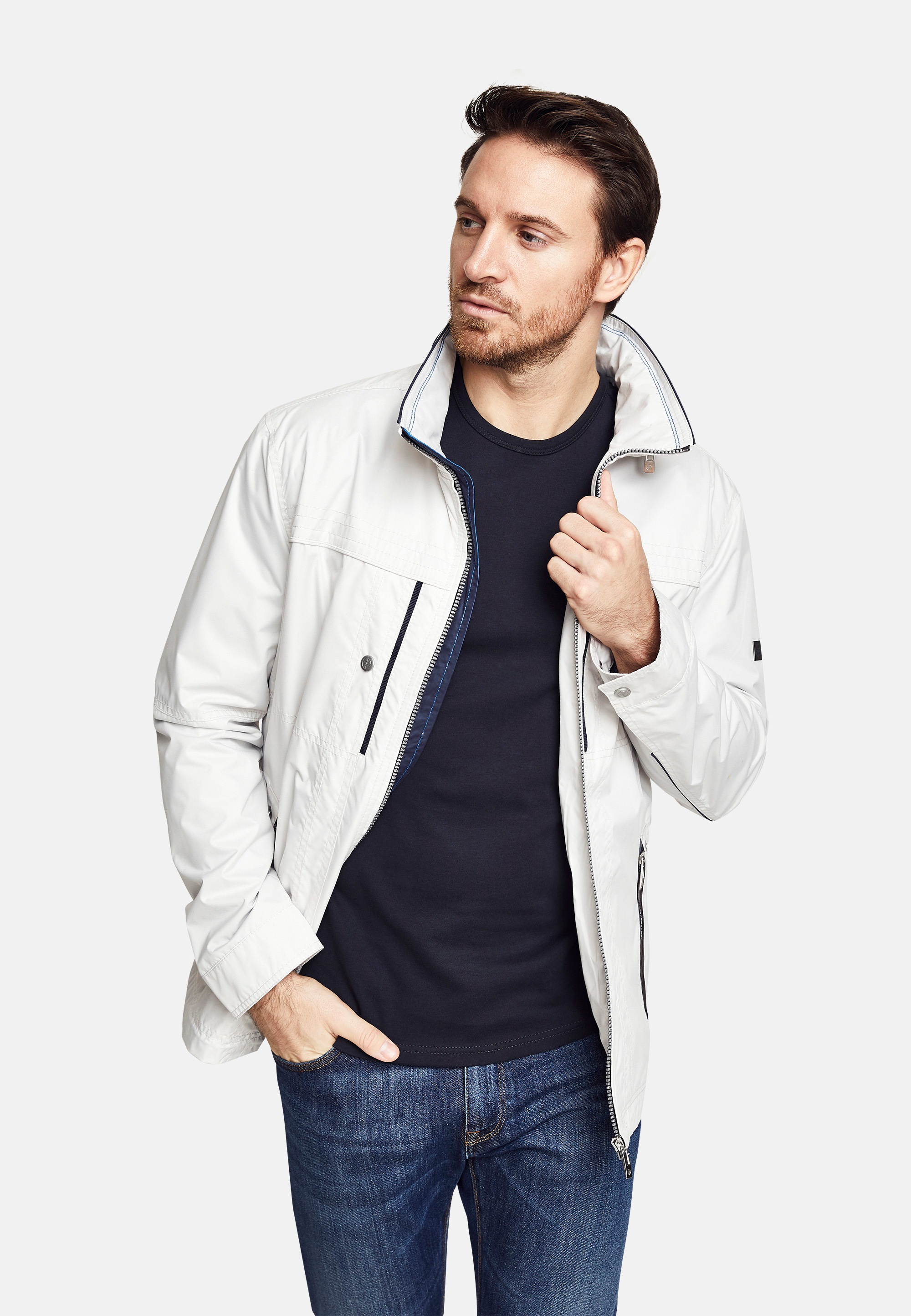 CABANO Herren Outdoorjacke "High Performance", weiß, Gr. 30, unifarben, 100% Polyester, Jacken, mit atmungsaktiver Funktion