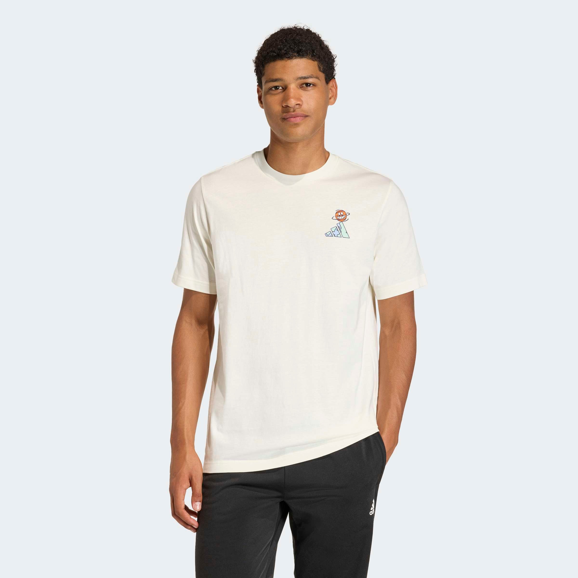 adidas Sportswear T-Shirt "EARTH DAY GRAFIK" für Erwachsene, mit sportlichem Stil, ohne Verschluss, aus Baumwolle