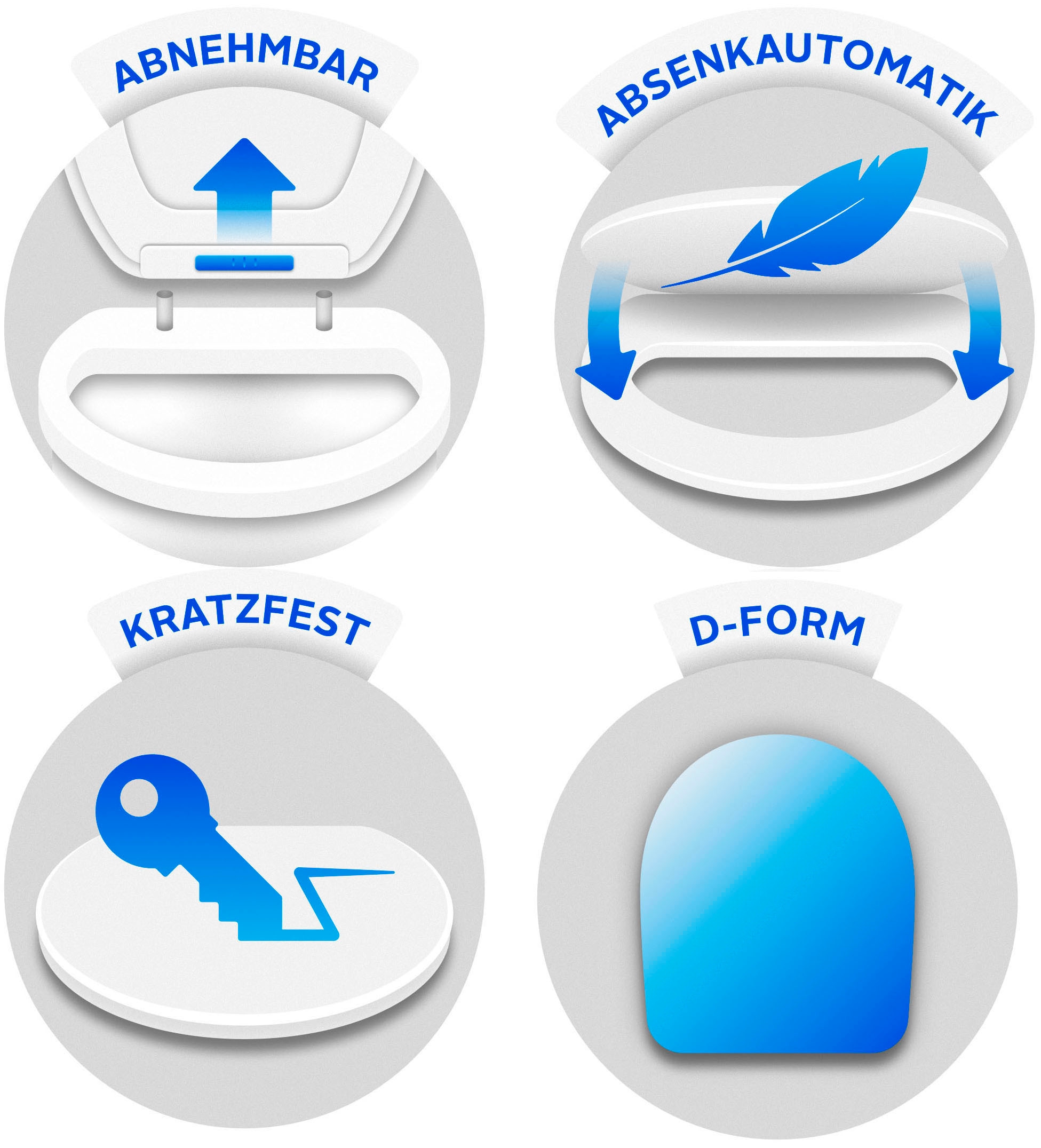 WENKO WC-Sitz »Sindia« belastbar mit bis zu 300 kg