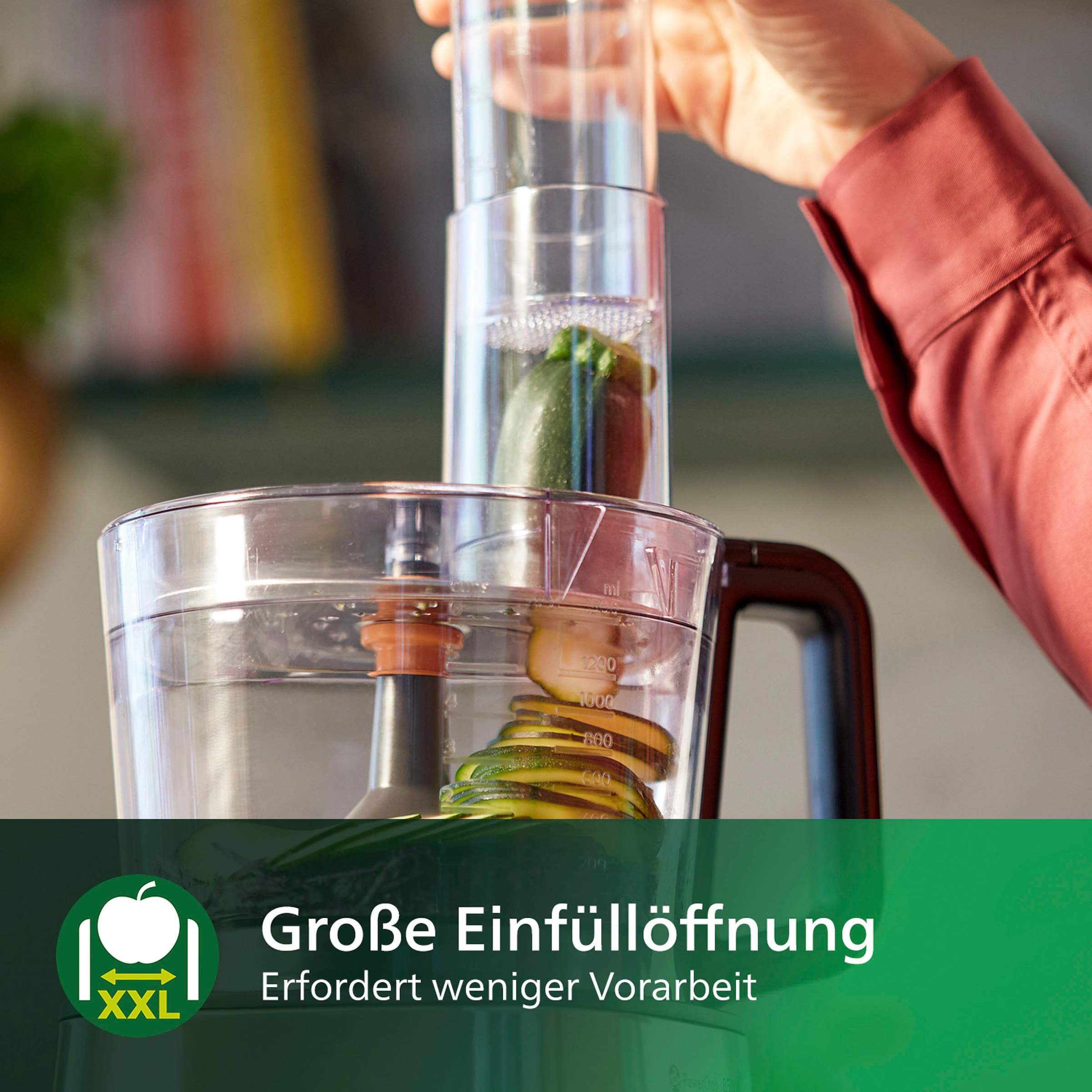 Philips Küchenmaschine »HR7510/10 Viva Collection«, 29 Funktionen, 2-in-1 Schneidescheibe, Zitruspressenaufsatz