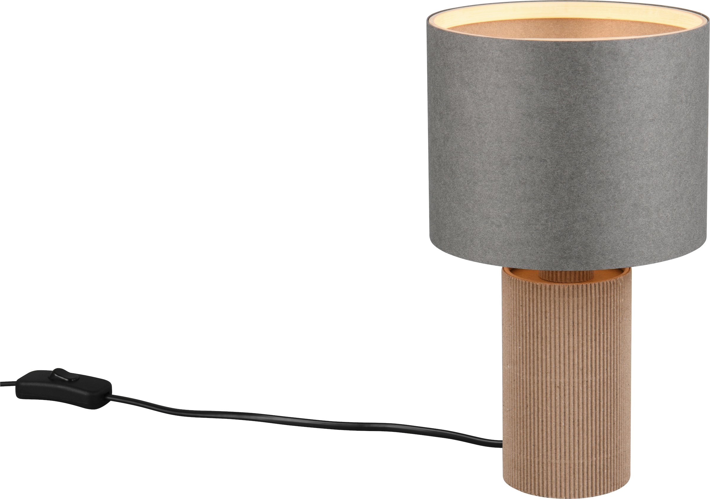 TRIO Leuchten Tischleuchte »CANIO, Tischlampe aus Bambus+Pappe, exkl. Leuchtmittel max 40W« E14 1 Stk. warmweiß - kaltweiß Schnurschalter, Nachttischlampe Schlafzimmer