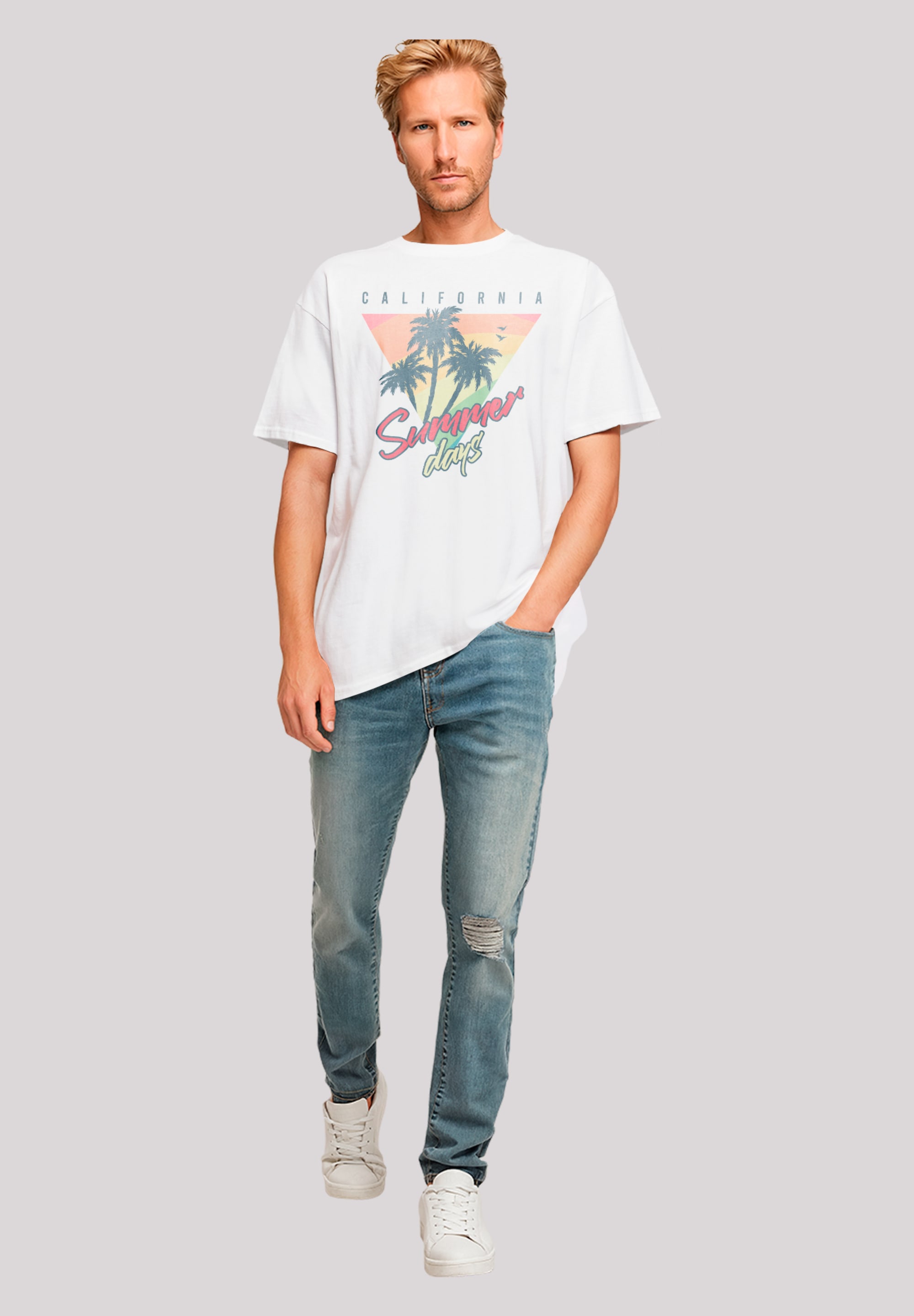 F4NT4STIC T-Shirt »California Palmen Retro«, Premium Qualität