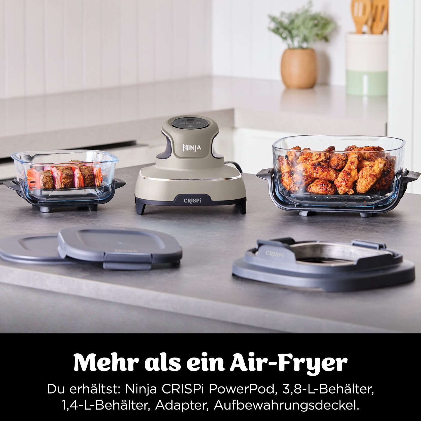 NINJA Heißluftfritteuse "CRISPi 4-in-1 Cyber Space - FN101EUGY" 1700 W trag günstig online kaufen