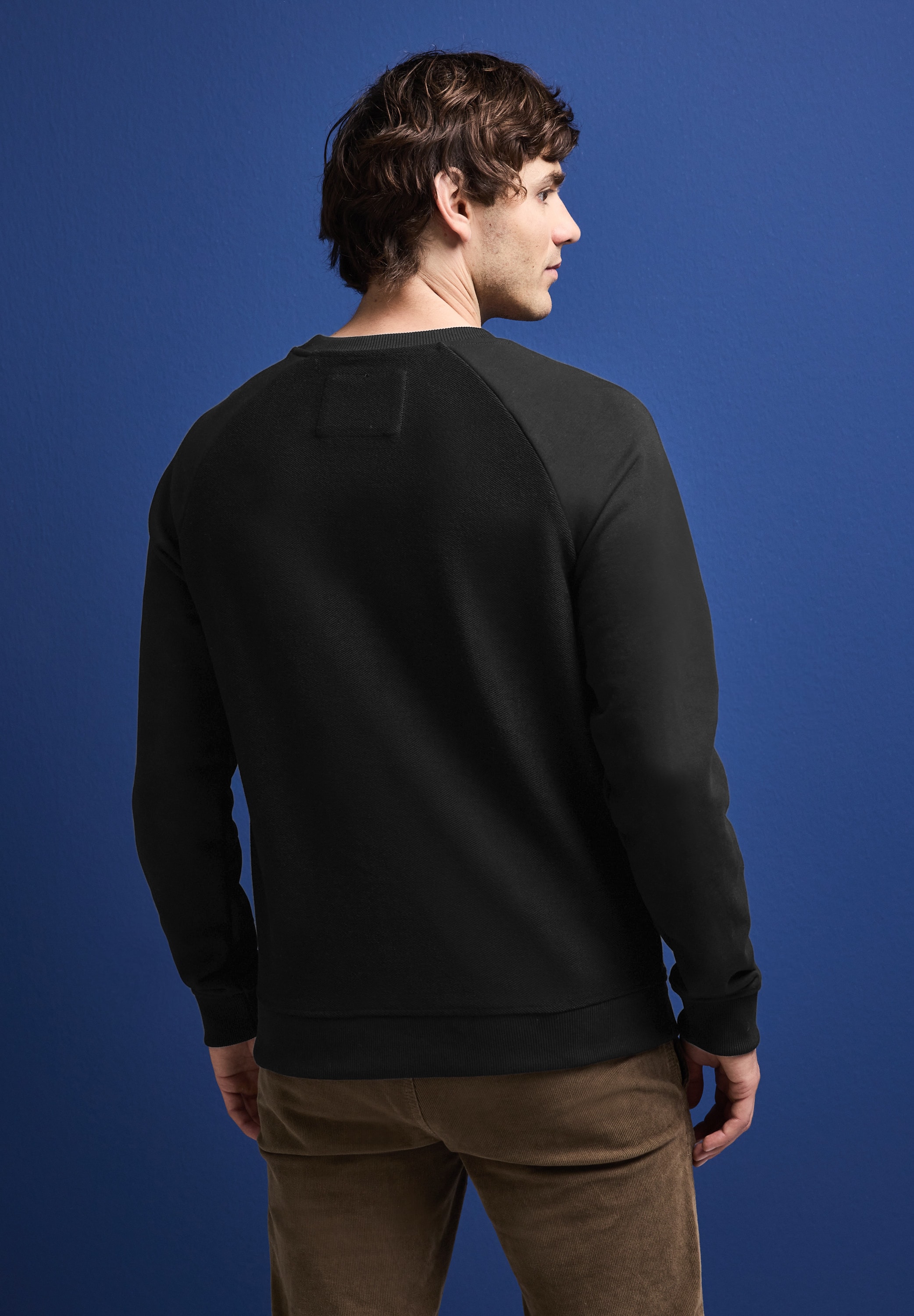 STREET ONE MEN Sweatshirt, aus reiner Baumwolle