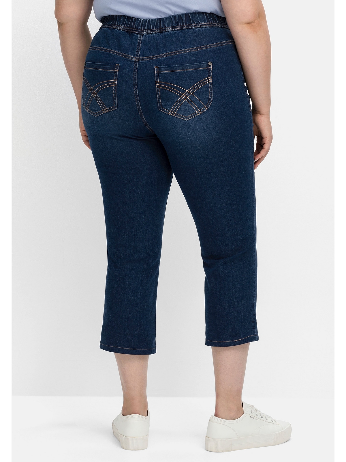 Sheego Schlupfjeans Große Größen aus elastischem Denim günstig online kaufen