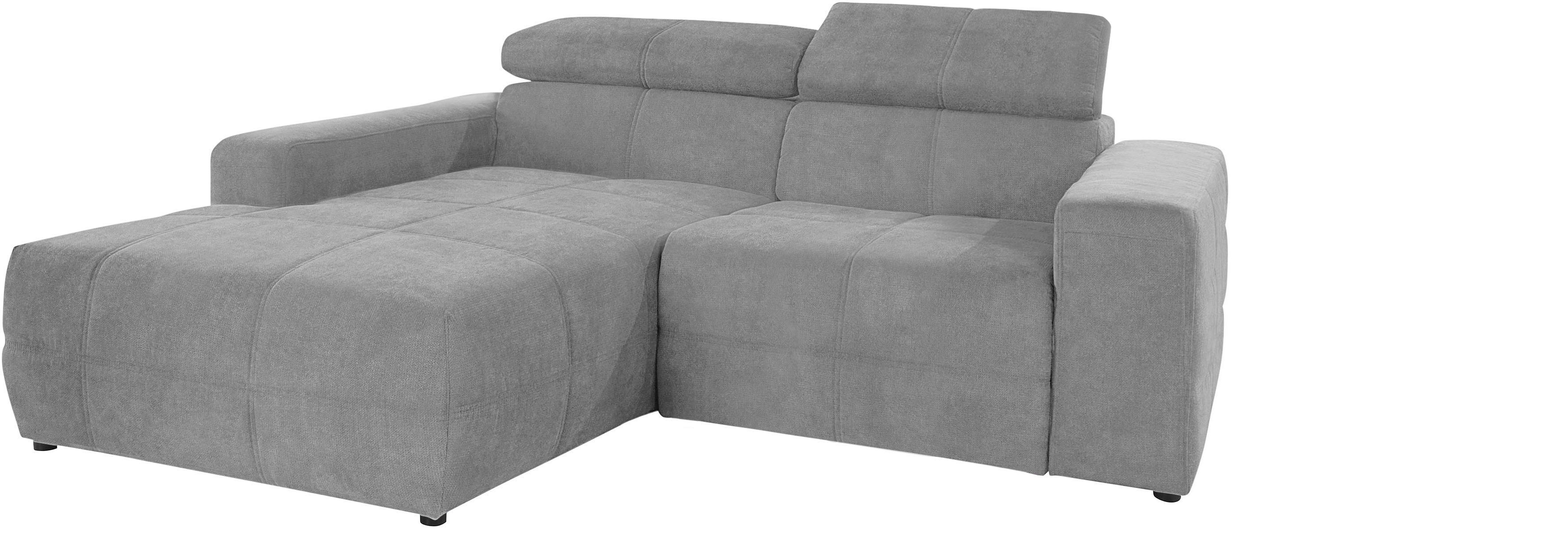 Thumbnail - DOMO collection Ecksofa "Brandon, inkl. Kopfteilverstellung, B/T/H: 214/100/80 cm, L-Form", Mit Kopfteilverstellung, auc...