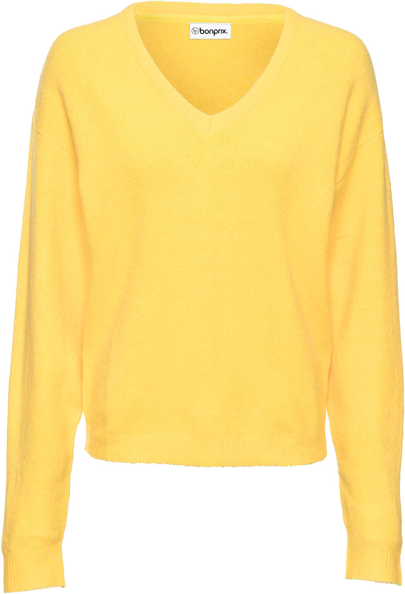 bonprix Strickpullover »Oversize-Strick-Pullover« aus weichem Material, mit V-Ausschnitt, Oversized-Passform
