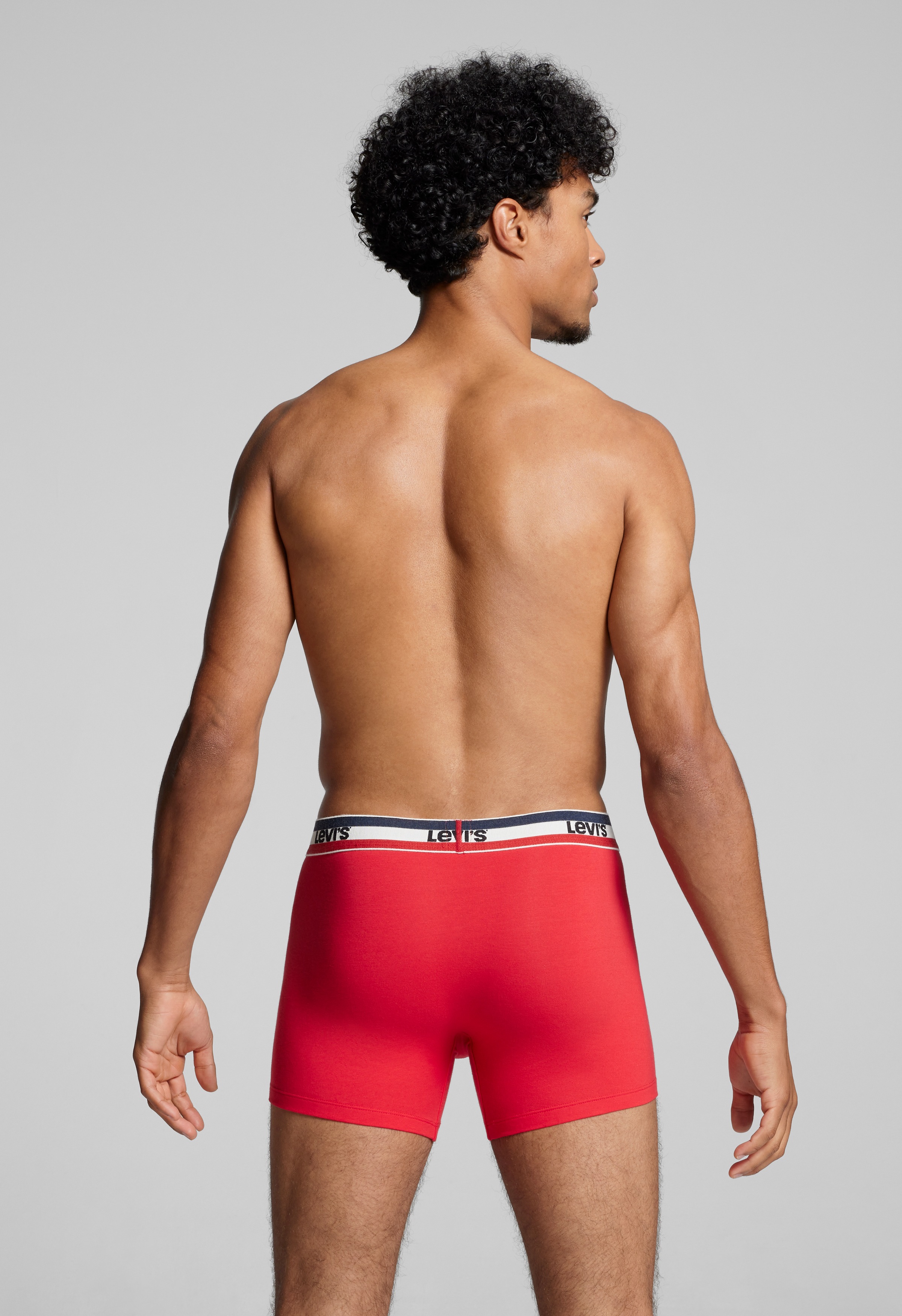 Thumbnail - Levis Boxershorts "LEVIS MEN SPW LOGO BOXER BRIEF ORG 2P", (Packung, 2er Pack), mit breitem Logobund