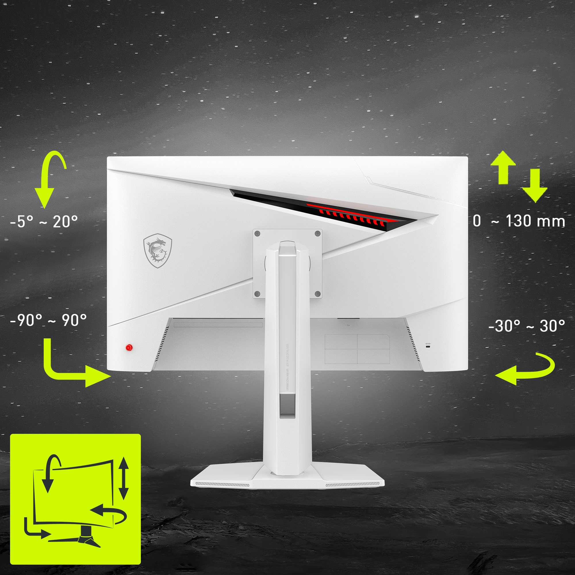 MSI Gaming-Monitor »MAG 274QRFW X32« 69 cm/27 ″  2560 x 1440 px WQHD 0,5 Reaktionszeit 320 Hz