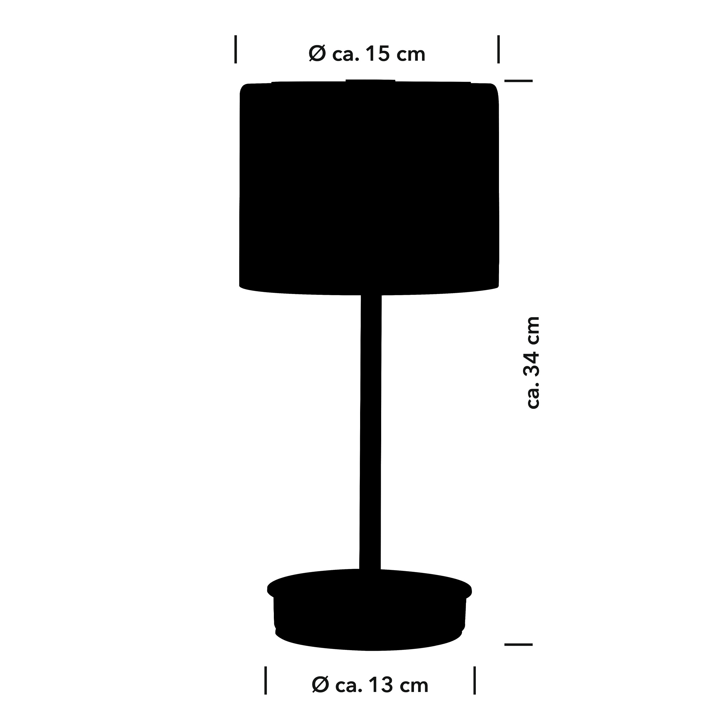 HELL höllisch gutes Licht LED Tischleuchte »ABBY« LED-Modul 1 Stk. Warmweiß Tastdimmer
