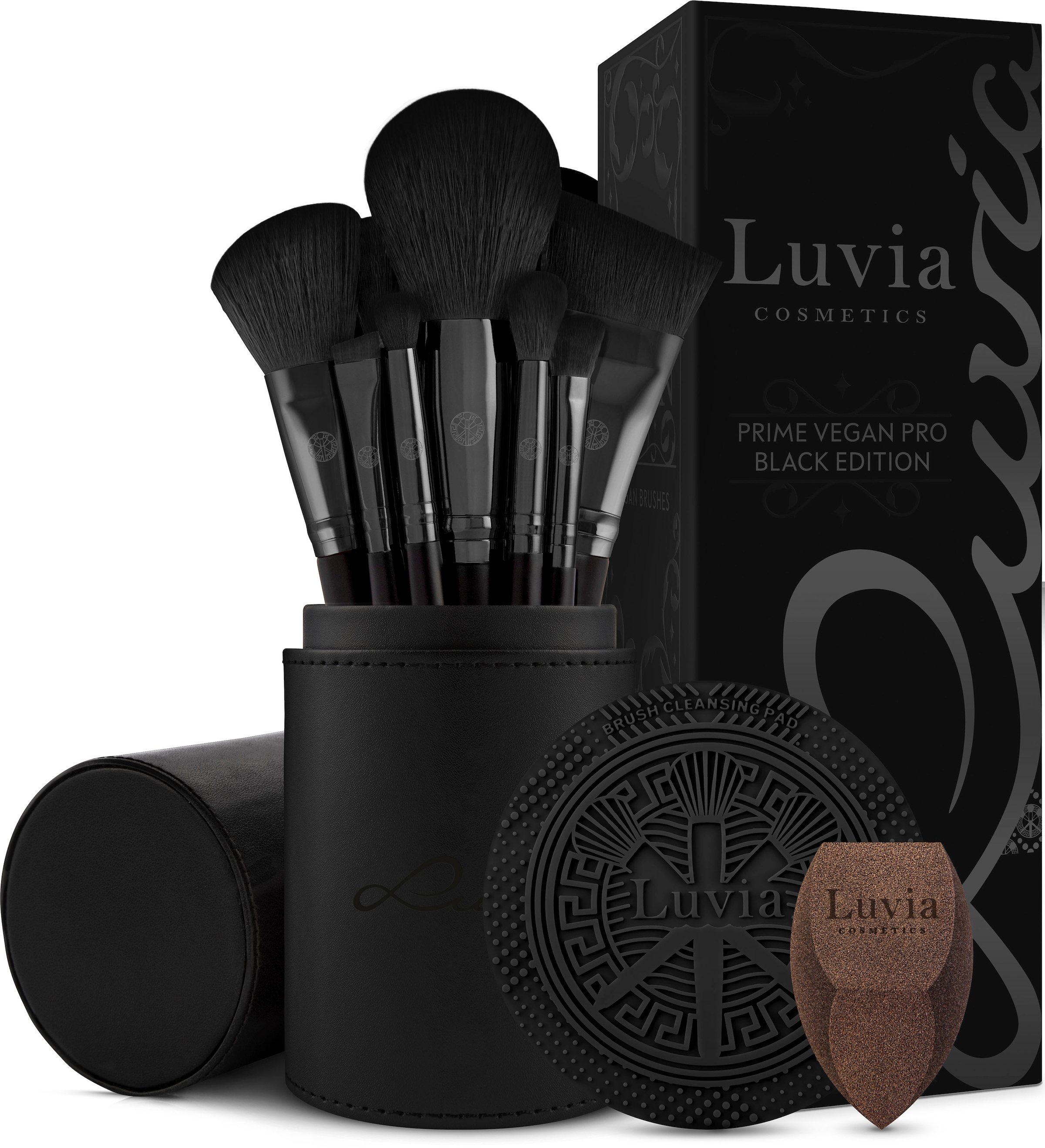 Luvia Cosmetics Kosmetikpinsel-Set »Prime Vegan Pro Black Edition«, (15 tlg.)  online bestellen | BAUR