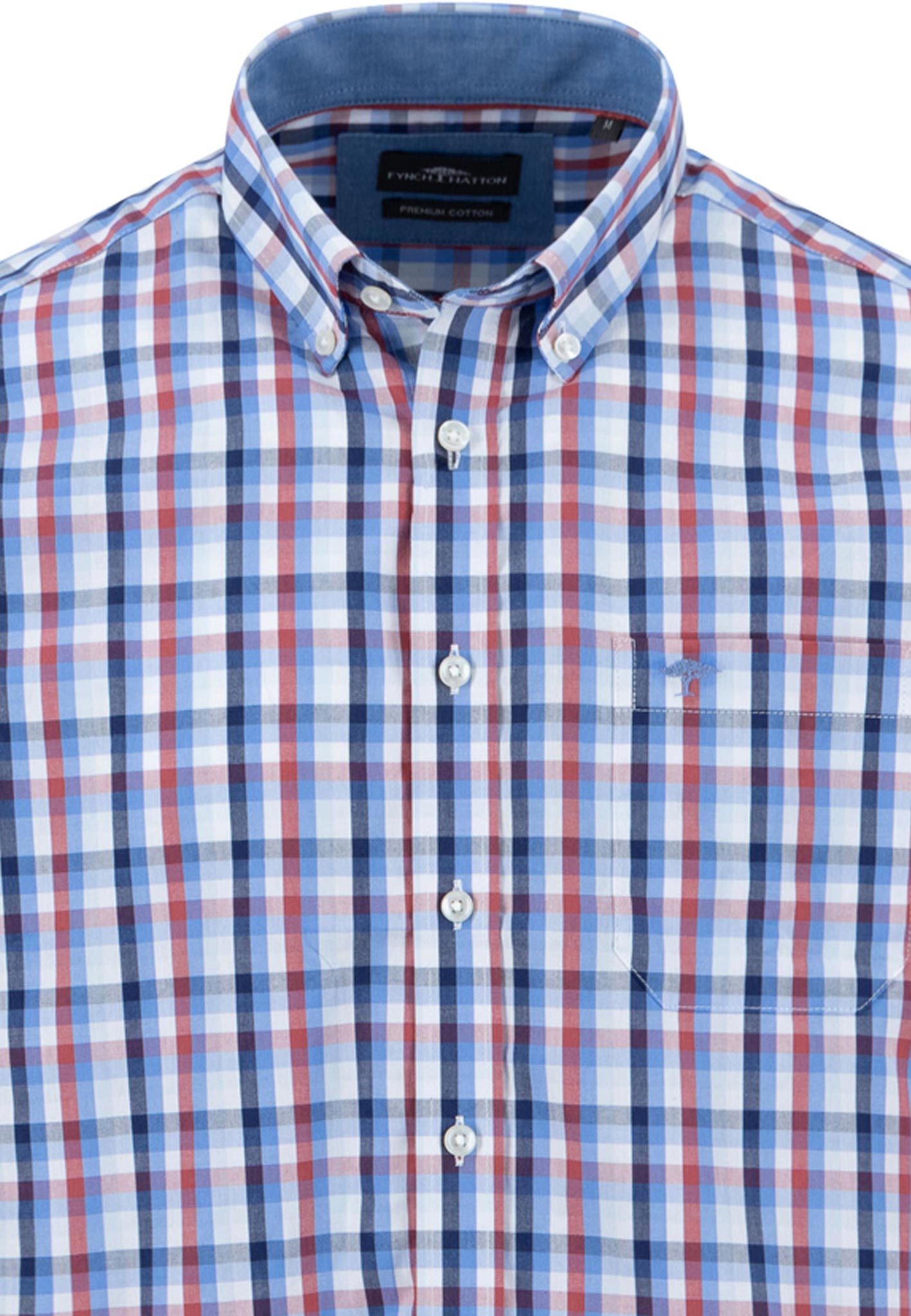 Thumbnail - FYNCH-HATTON Kurzarmhemd im Karo-Look und mit Button-Down-Kragen