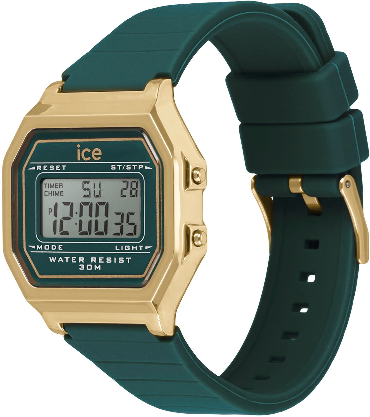 ice-watch Chronograph »ICE digit retro - Small«, Armbanduhr, Quarzuhr, Damenuhr, Silikonarmband, Datum