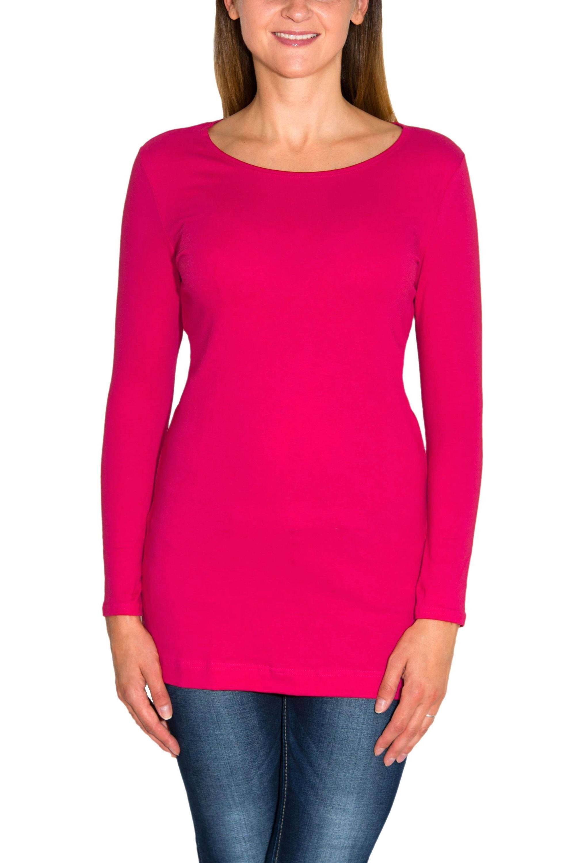ALKATO Langarmshirt "Damenshirt Alkato Damen Langarm Longshirt Langarmshirt"