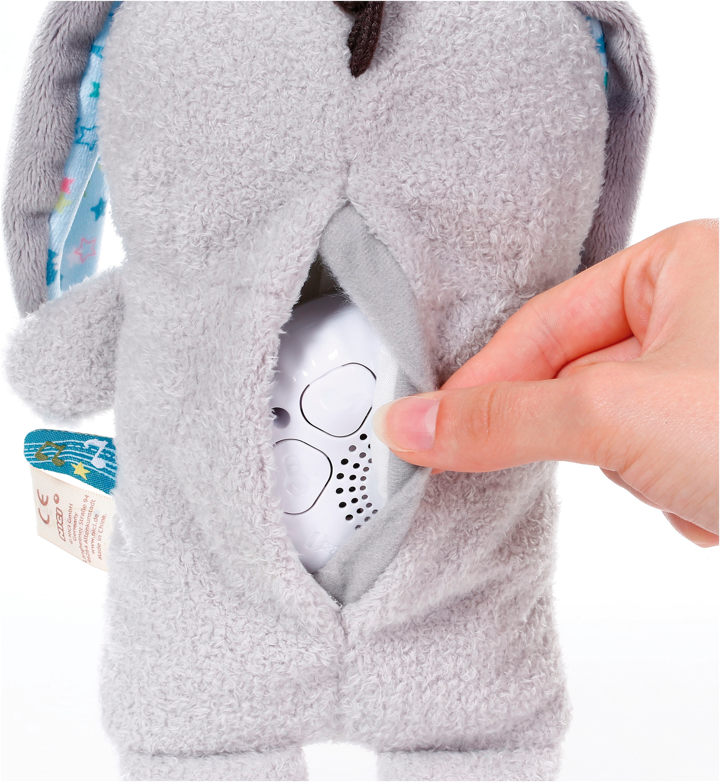 Nici Kuscheltier »My First NICI, Esel Littledoo 25 cm«, Baby Einschlafhilfe; mit Licht und Sound