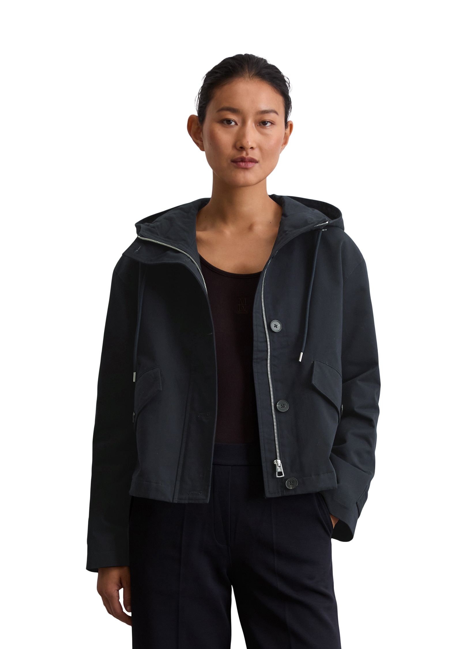 Marc OPolo Outdoorjacke "aus gepeachtem Baumwoll-Twill" günstig online kaufen