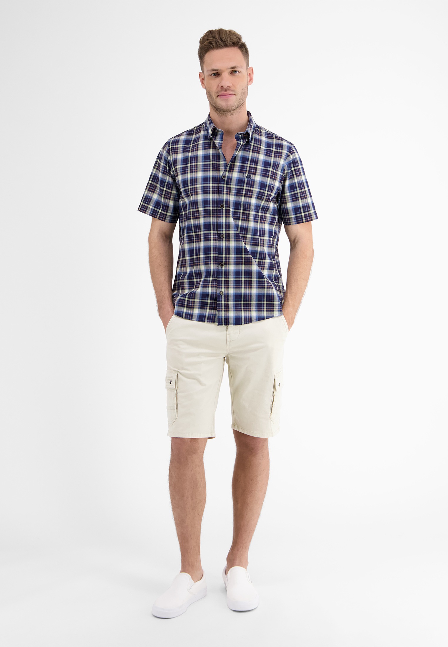 LERROS Kurzarmhemd »LERROS Halbarmhemd *Poplin Check*«