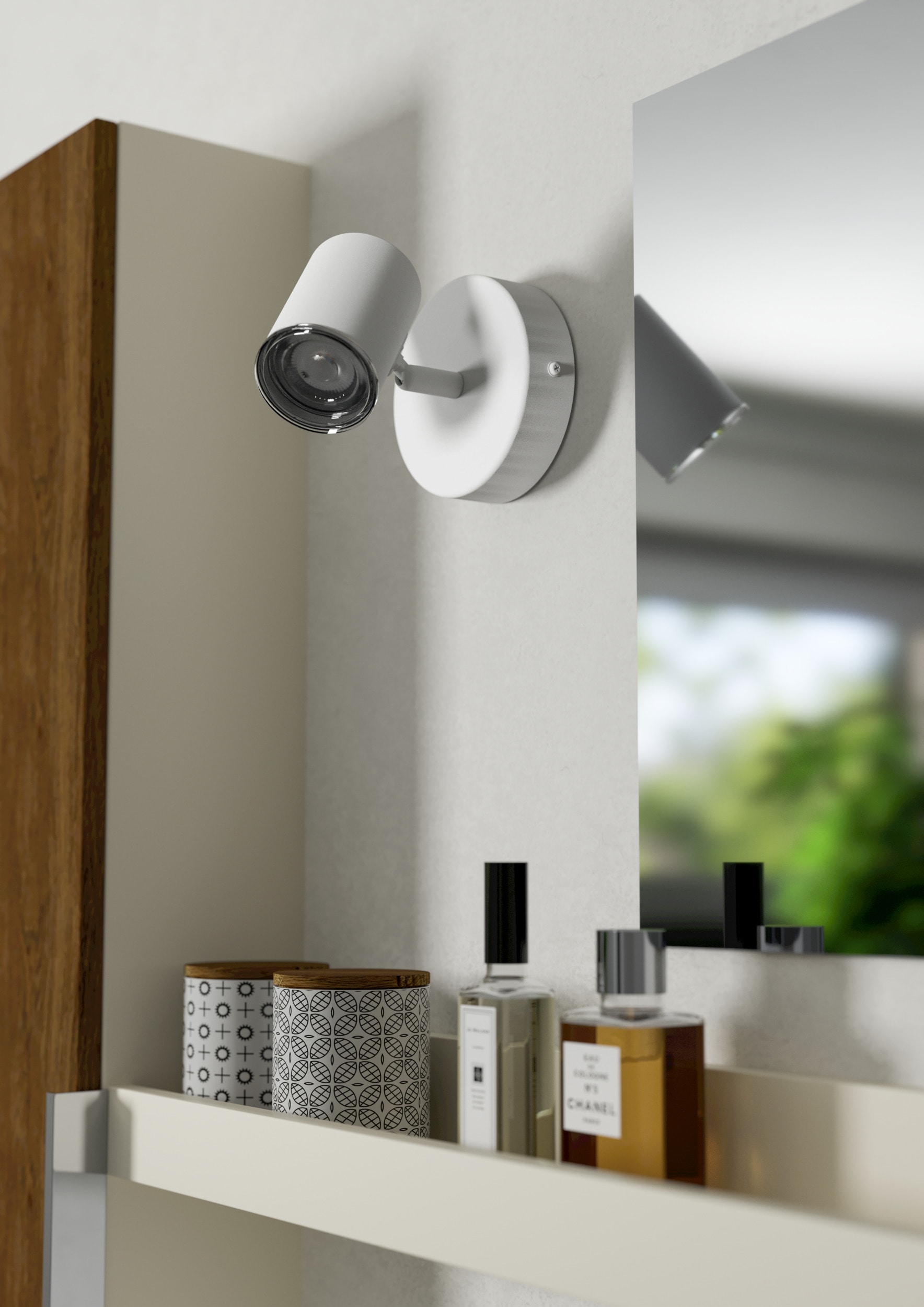 EGLO Deckenspot »CONSUMA 1 Spotlampe - Stahl - GU10 - 1X5W - IP44« GU10 1 Stk. Wandleuchte, Wandspot, schwenkbar, Strahler, L11 x H11,5 x AL13 cm