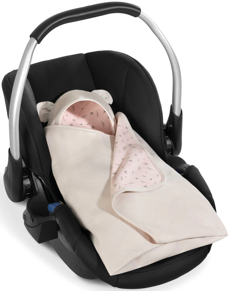 Hauck Babydecke »Baby Einschlagdecke, Snuggle N Dream beige bloom«, mit Kapuze