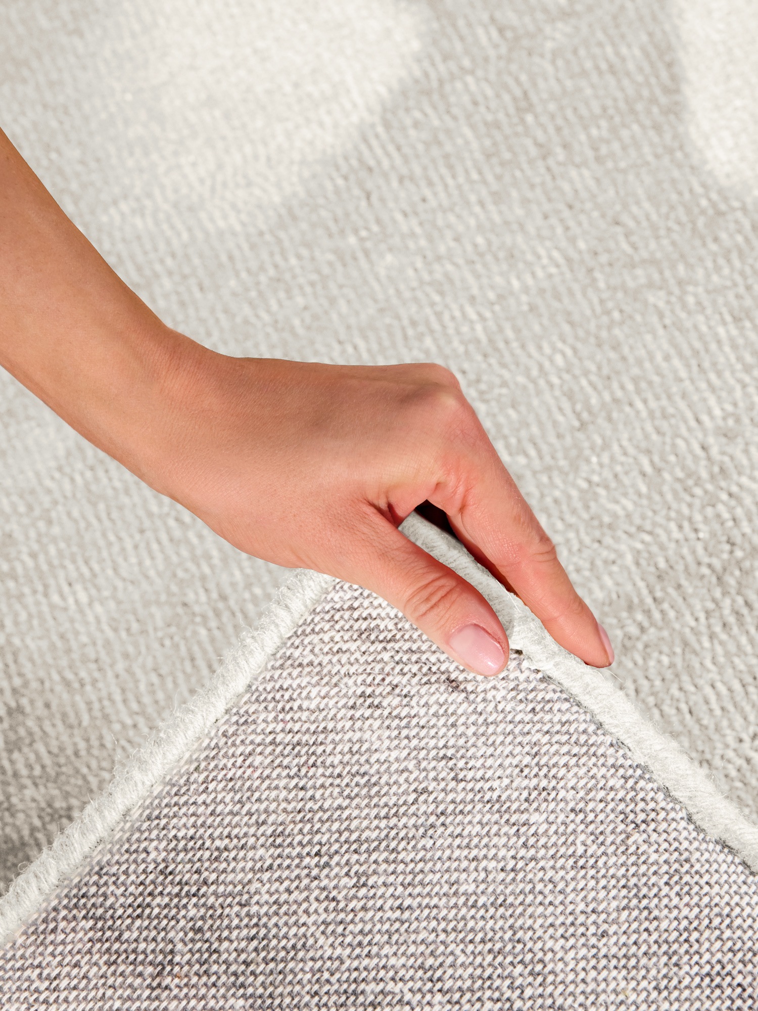 Villeroy & Boch Teppich »Wollteppich Kari« rechteckig 17 mm Höhe Handgewebt, Wolle, Bordüre, Einfarbig, Läufer, Wohnzimmer, Modern