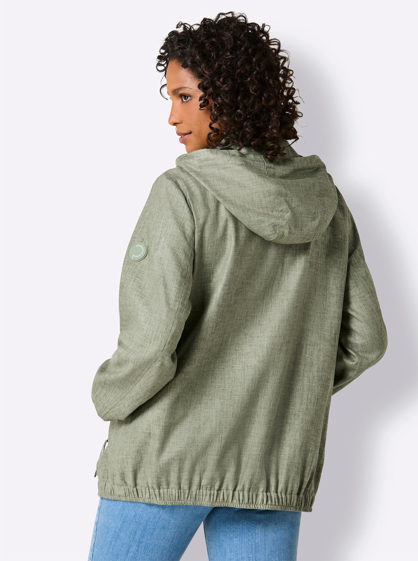Creation L Anorak Jacket Khaki Size 40 3