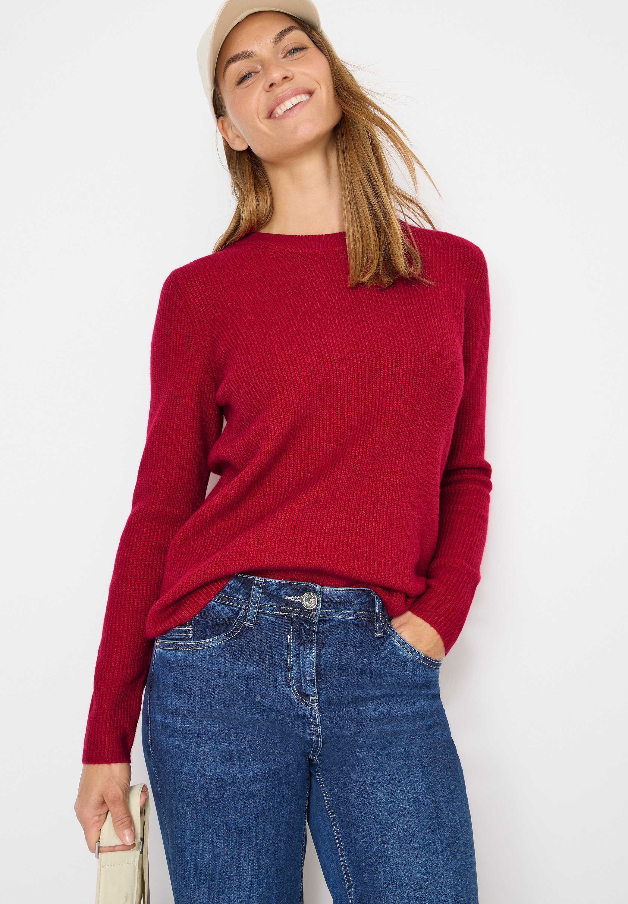 Cecil Strickpullover, mit Strukturdetails günstig online kaufen