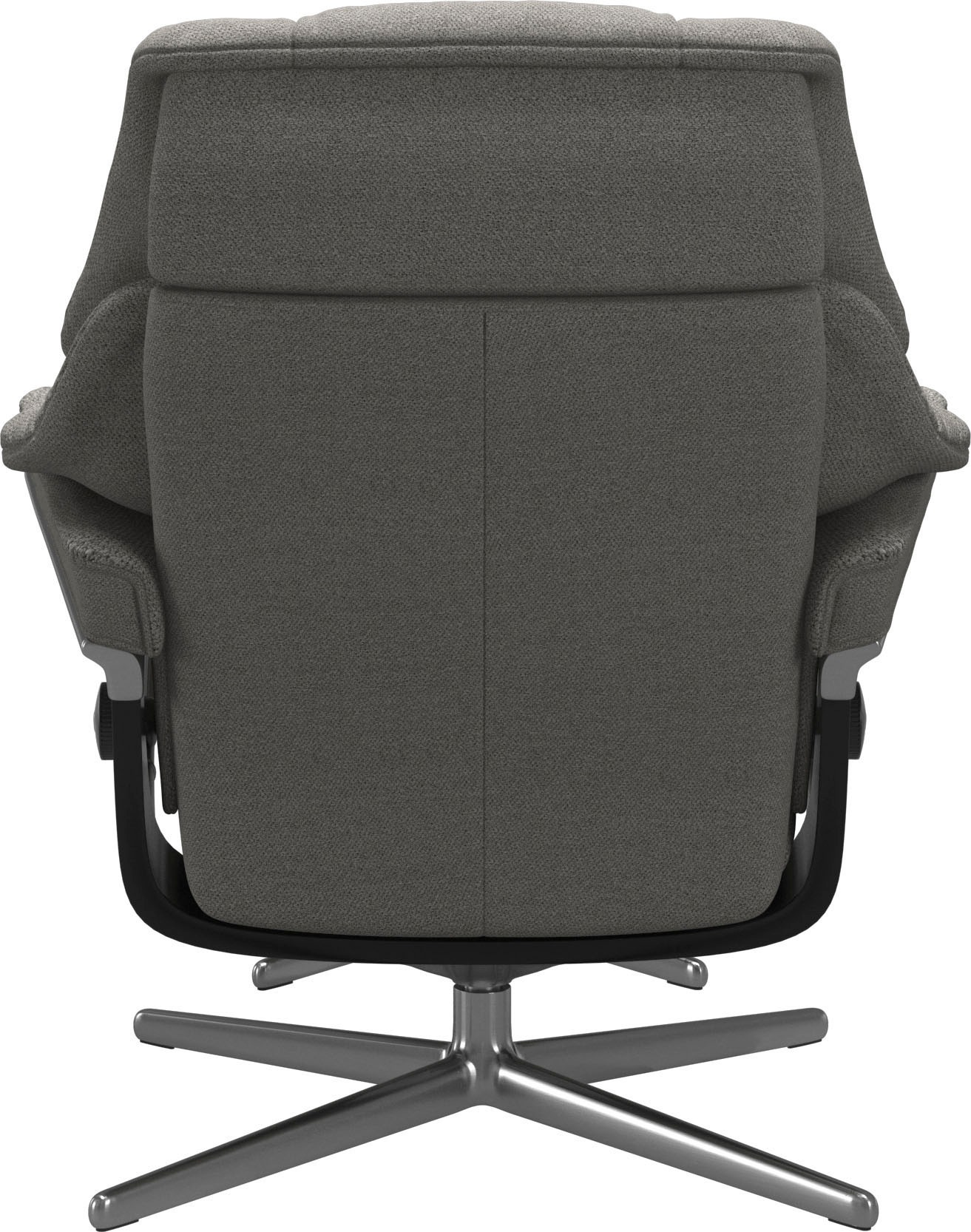 Stressless® Relaxsessel »Reno«, (Set, Relaxsessel mit Hocker), mit Hocker, mit Cross Base, Größe S, M & L, Holzakzent Schwarz