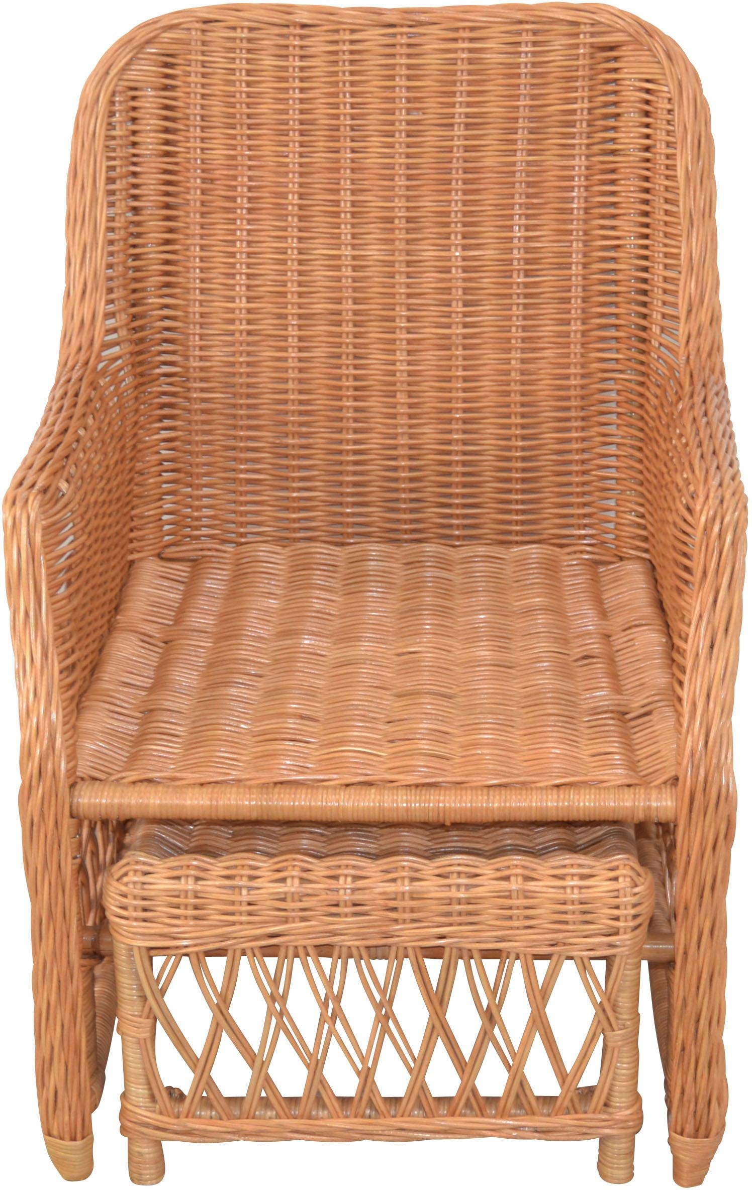 Home affaire Rattanstuhl, Handarbeit, Maße (B/T/H): (67/75/91)
