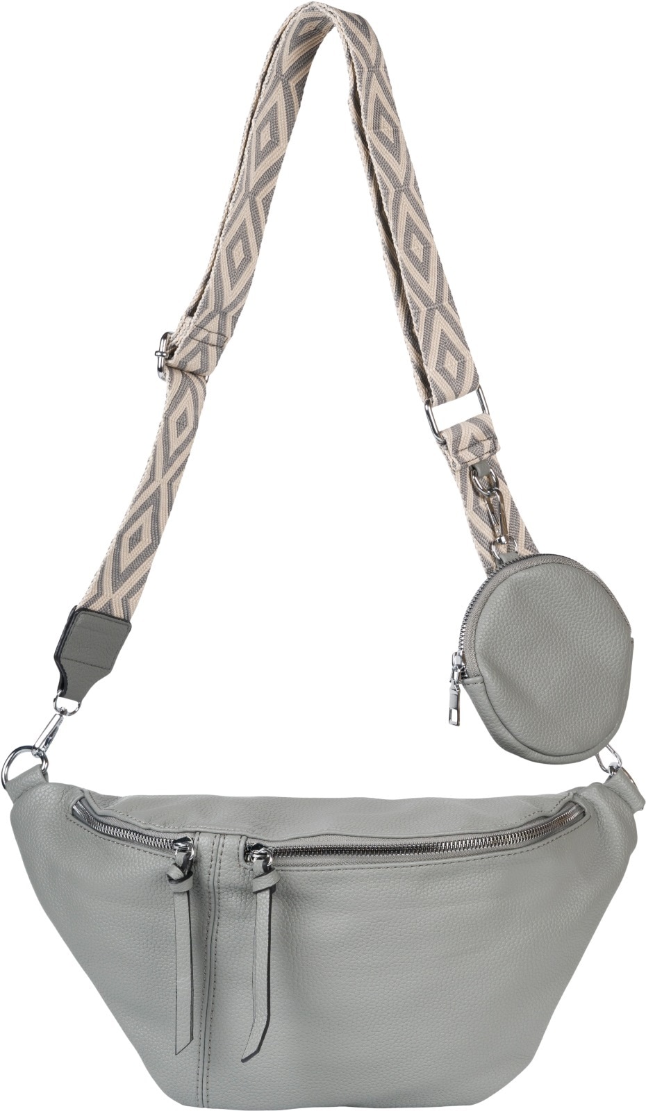 styleBREAKER Umhängetasche "Halbmond Crossbody Bag Set 3-Teilig"