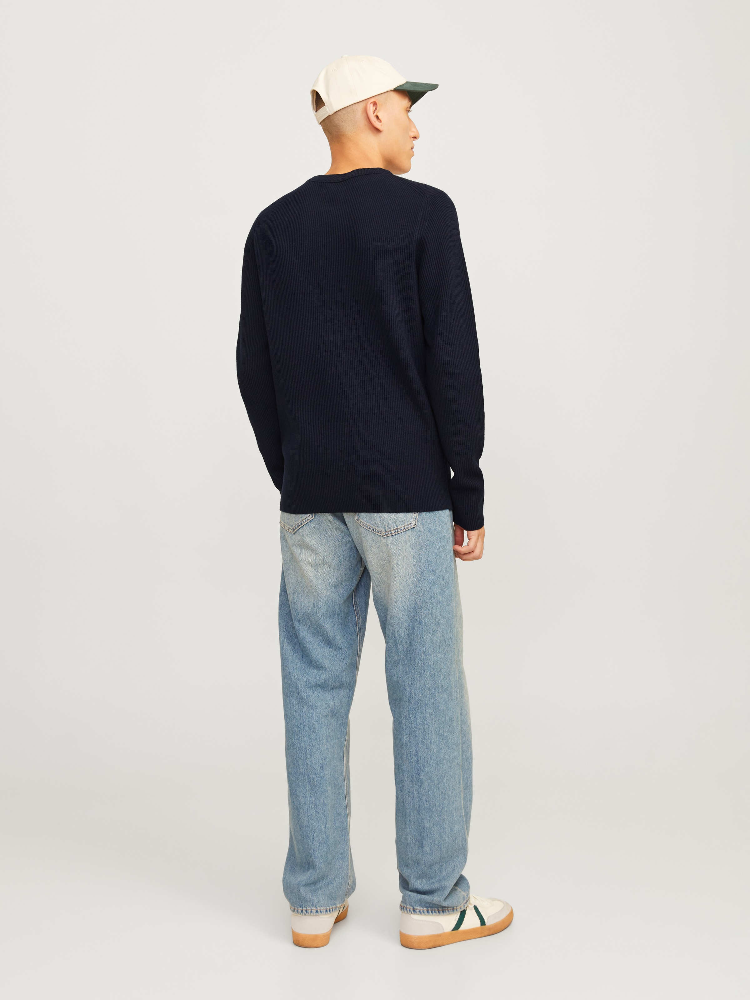 Jack & Jones Rundhalspullover »JJEPERFECT – Pullover mit pflegeleichter Qualität, Structure Fit«, unifarben, modisch, regular fit, Strick, Rundhals