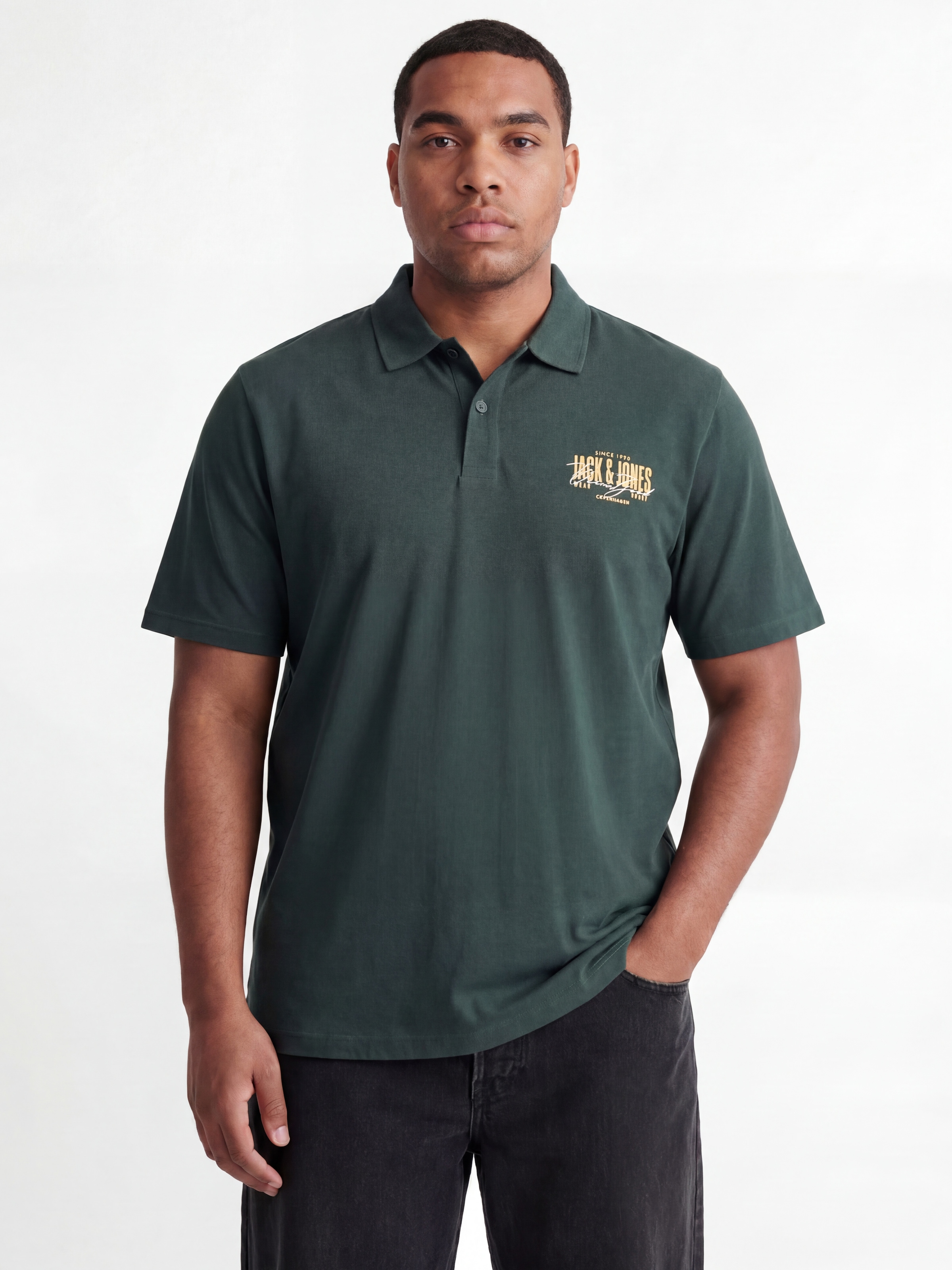 Jack & Jones PlusSize Poloshirt »JJAERO POLO SS PLS« Baumwolle, regular fit