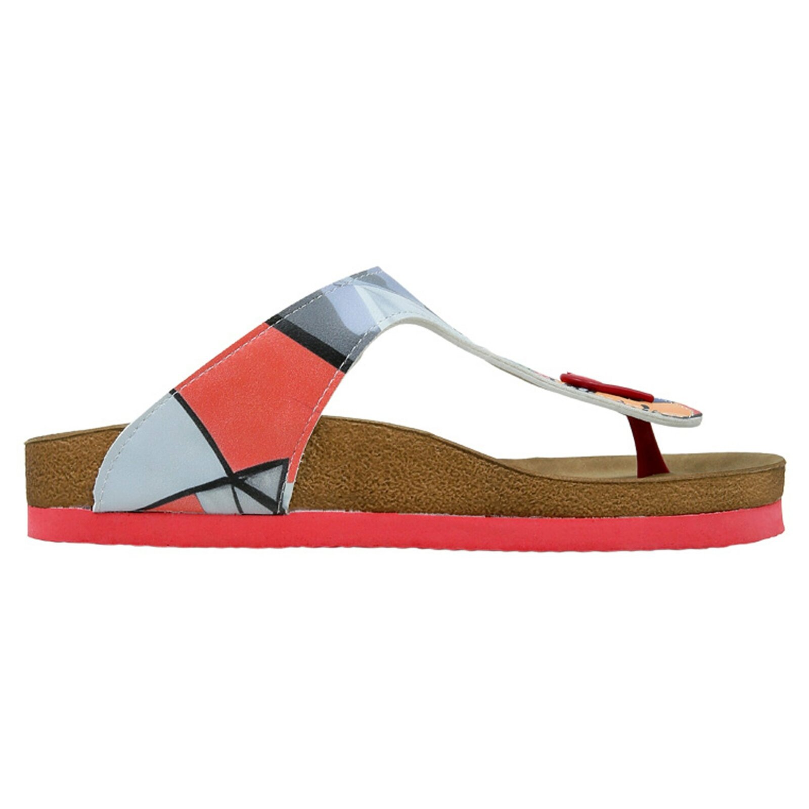 Thumbnail - DOGO Zehentrenner "Lila Zehentrenner Cubic Faces Damen Sandalen", Handgefertigt