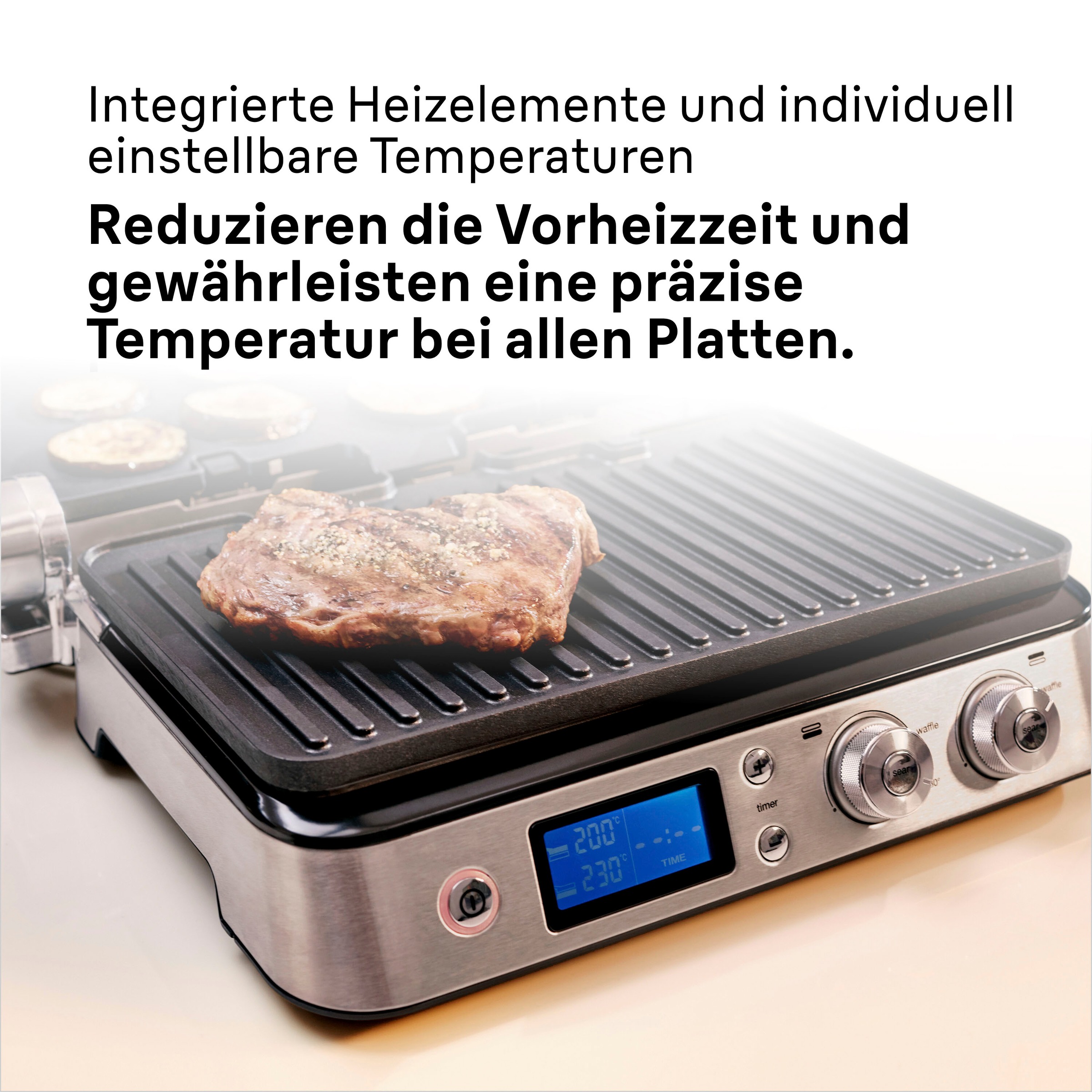Kontaktgrill BRAUN "MultiGrill 9 CG 9043 - 3 Kochpositionen, bis 250C, 16 Burger Patties", schwarz (premium schwarz, edelstahl), B:36,5cm H:19cm T:46cm, Kontaktgrill_Standgrill_Tischgrill_Teppanyakigrill, Spülmaschinenfeste Platten + individuell temperier 3