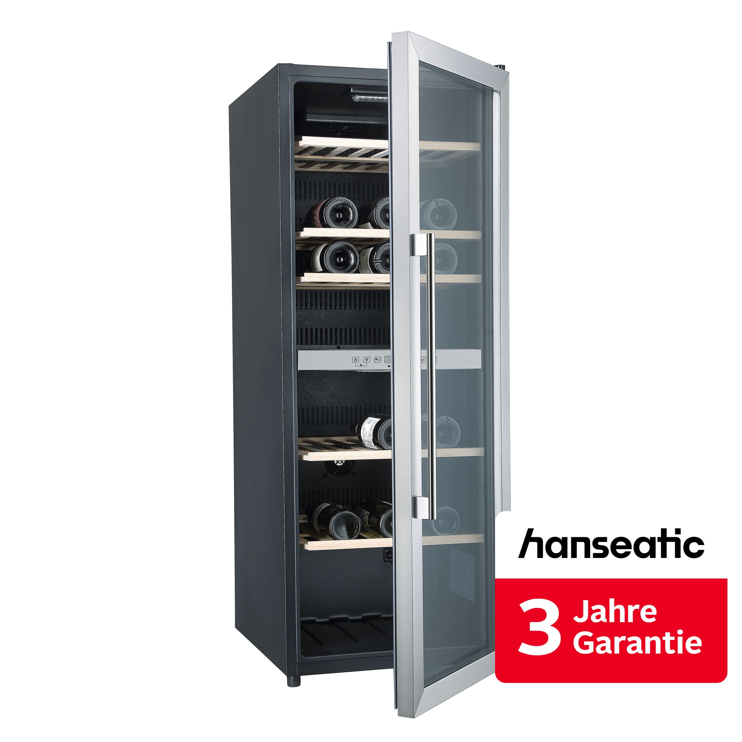 Hanseatic Weinkühlschrank "HWC77FCIA" für 77 Stk. Standardflaschen á 075l inkl. 3 Jahre Herstellergarantie
