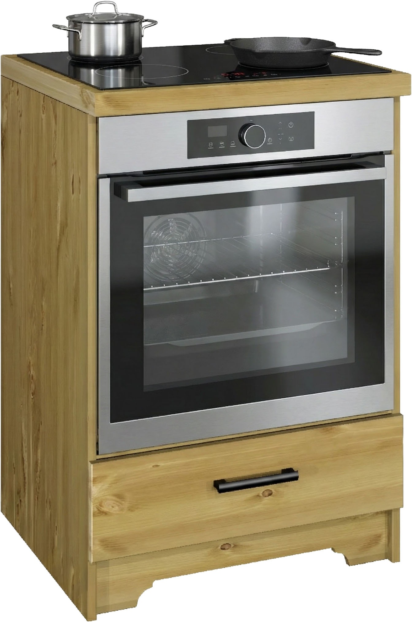 Home affaire Herdumbauschrank "Meliss" aus massiver Kiefer, Breite 60 cm, S günstig online kaufen