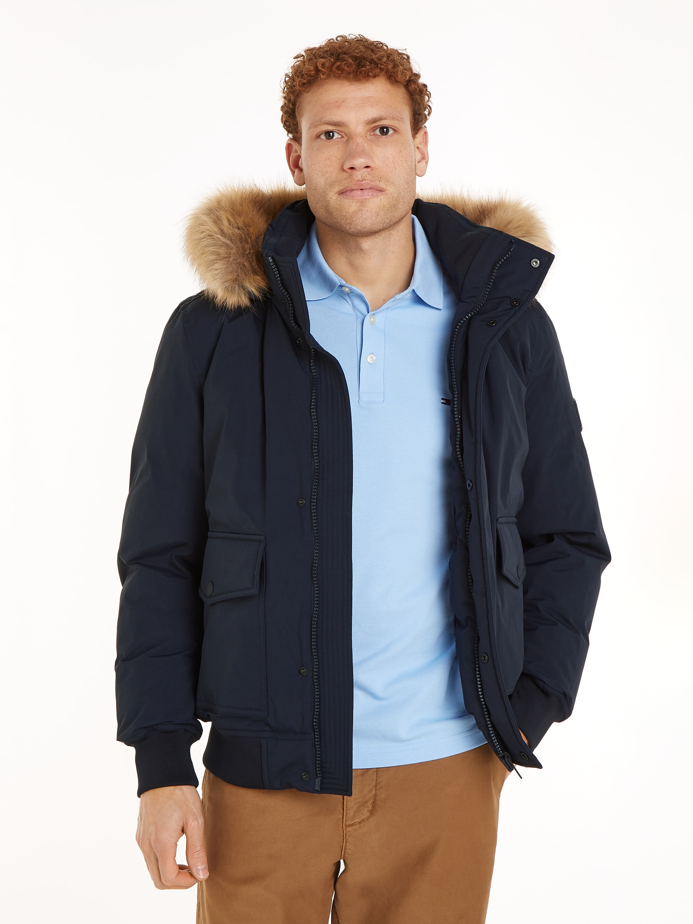 Tommy Hilfiger Bomberjacke "ROCKIE DOWN BOMBER", mit Kapuze