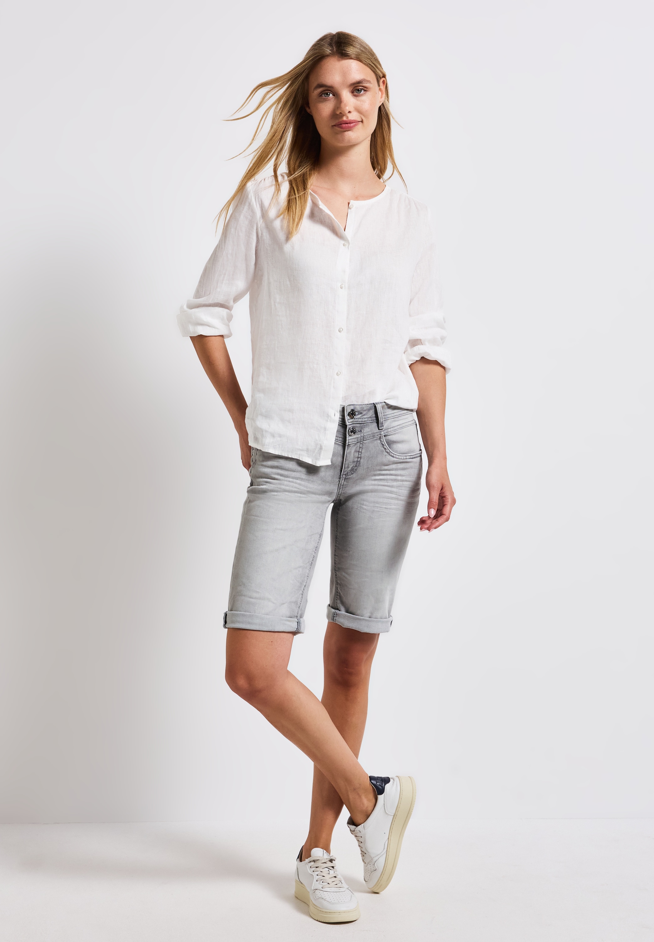 STREET ONE Bermudas »Style Jane«, Jeans mit Slim Legs und Stretch