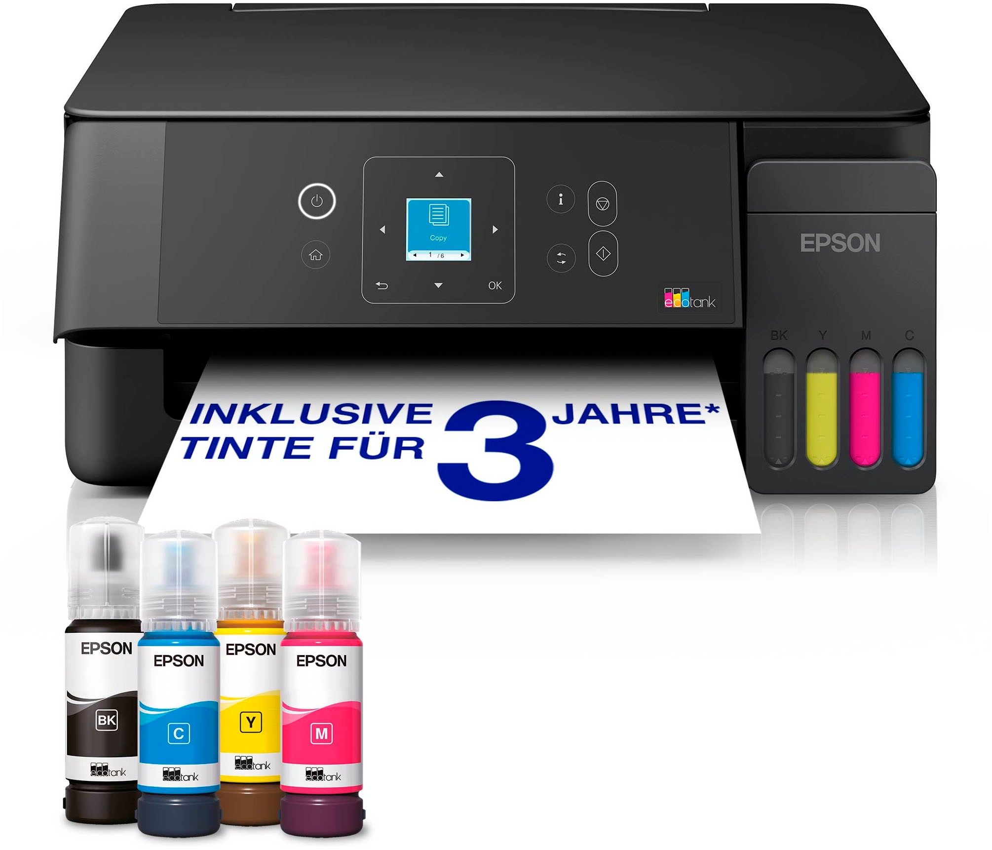 EPSON Multifunktionsdrucker "EcoTank ET-2920", B:36,1cm H:16,2cm T:31,7cmschwarz, Drucker