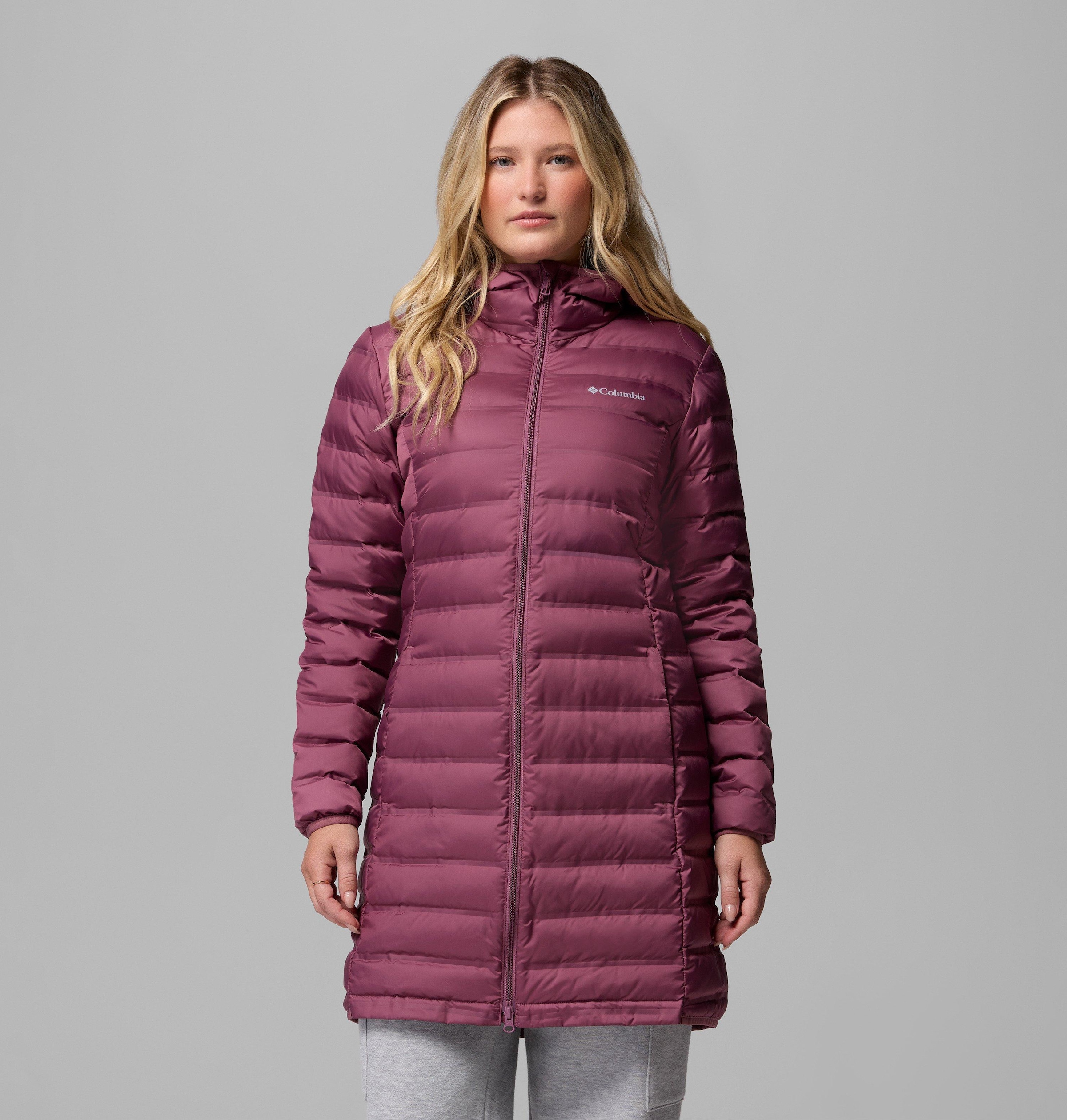 Columbia Daunenmantel "Lake 22 II Down Long Hooded Jacket" wasserabweisend, windabweisend, wärmeisolierende Daunenfüllung