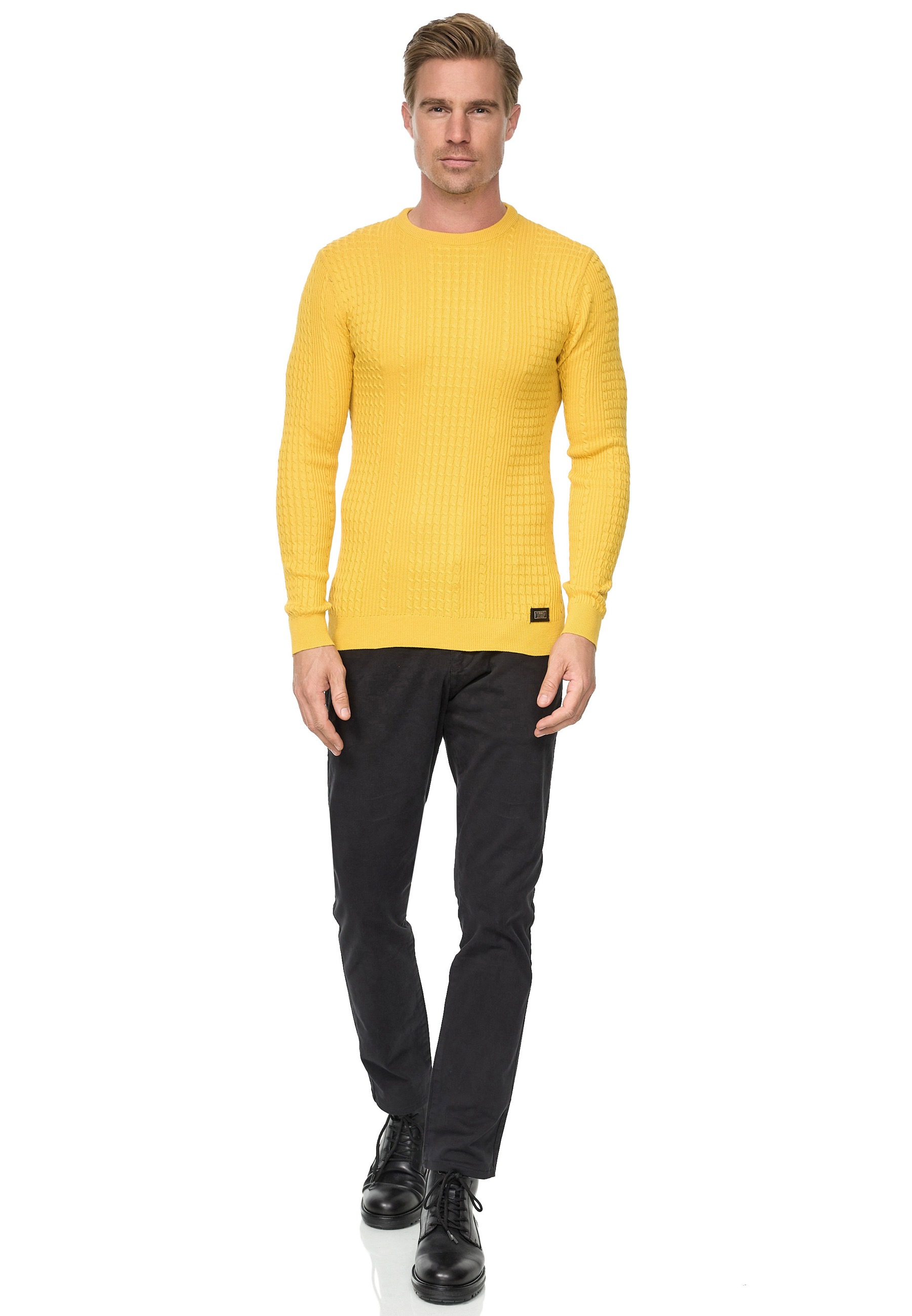 Rusty Neal Strickpullover, mit modernem Strickmuster