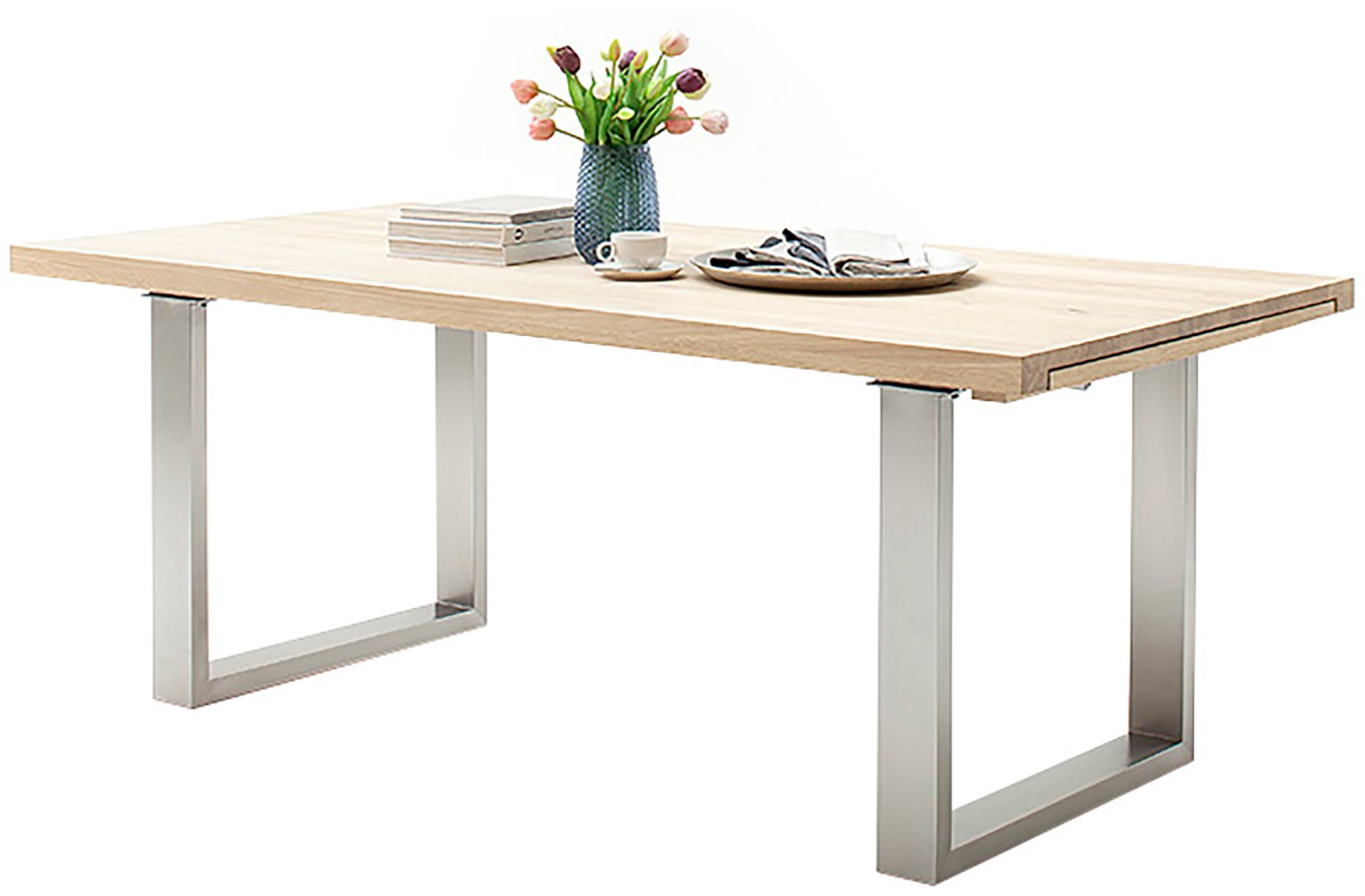 MCA furniture Kulissen-Esstisch »Dayton Esstisch Kufentisch«, Synchronauszug,ausziehbar,eiche,massiv,extra lang,XXL,belastbar 50 kg
