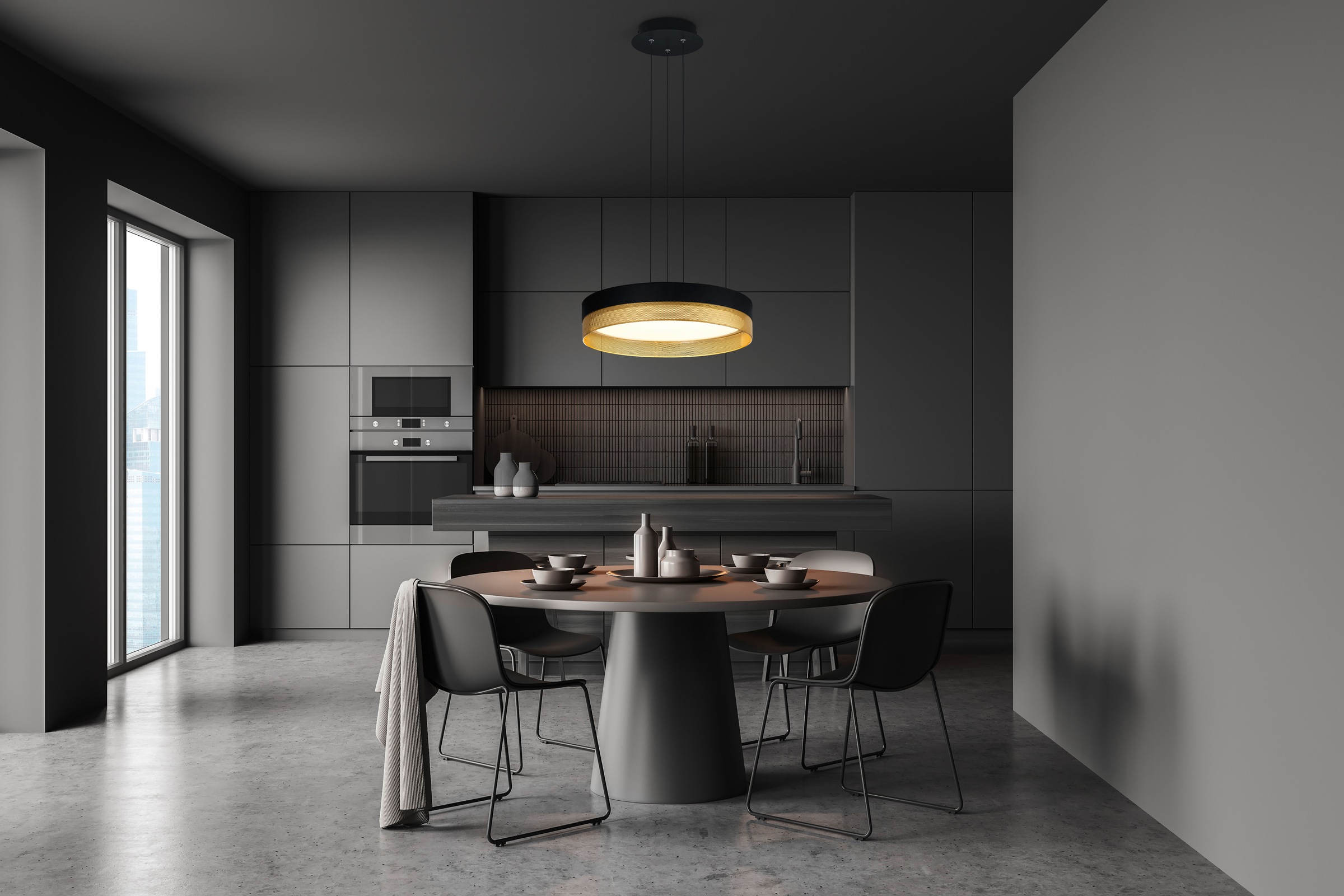 HELL höllisch gutes Licht LED Pendelleuchte »MESH« LED-Modul 1 Stk. Warmweiß B-Link Fernbedienung,  In der Höhe einstellbar