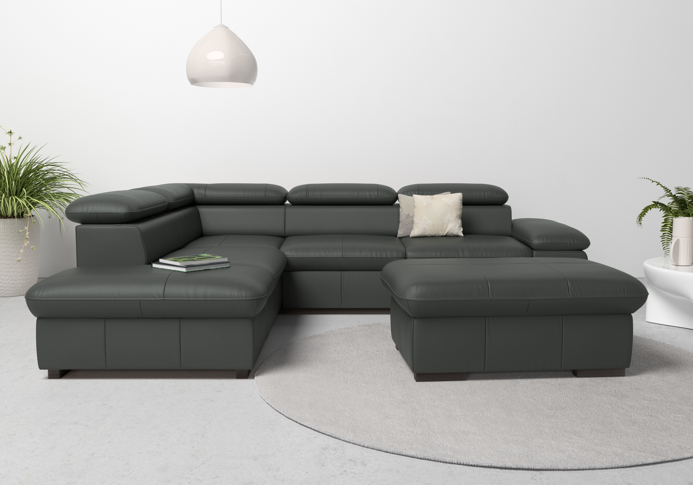 OTTO home Ecksofa "Alberto L-Form" mit Kopfteilverstellung, wahlweise mit Schlaffunktion