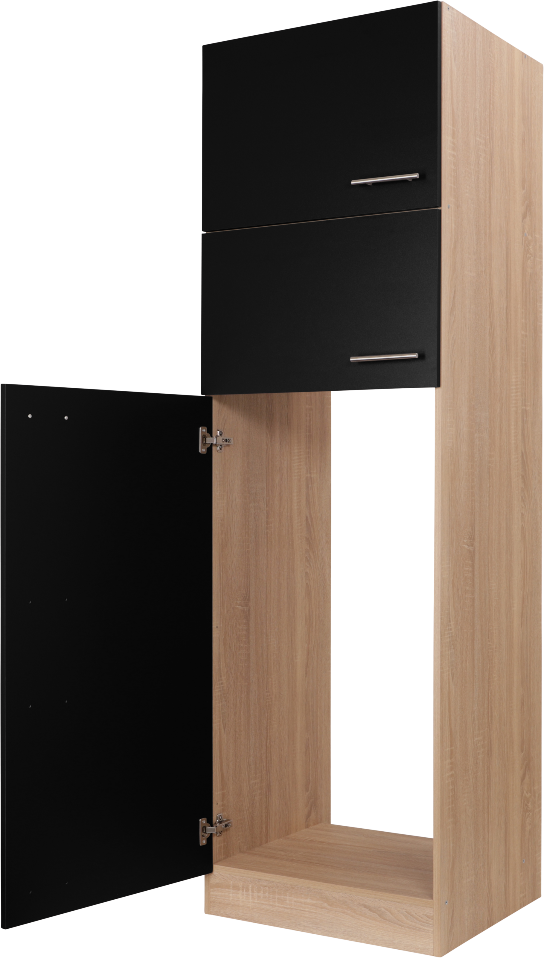 RESPEKTA Kühlumbauschrank »Merle« Breite 60 cm, Türen wechselseitig anschlagbar, Griffe aus Metall