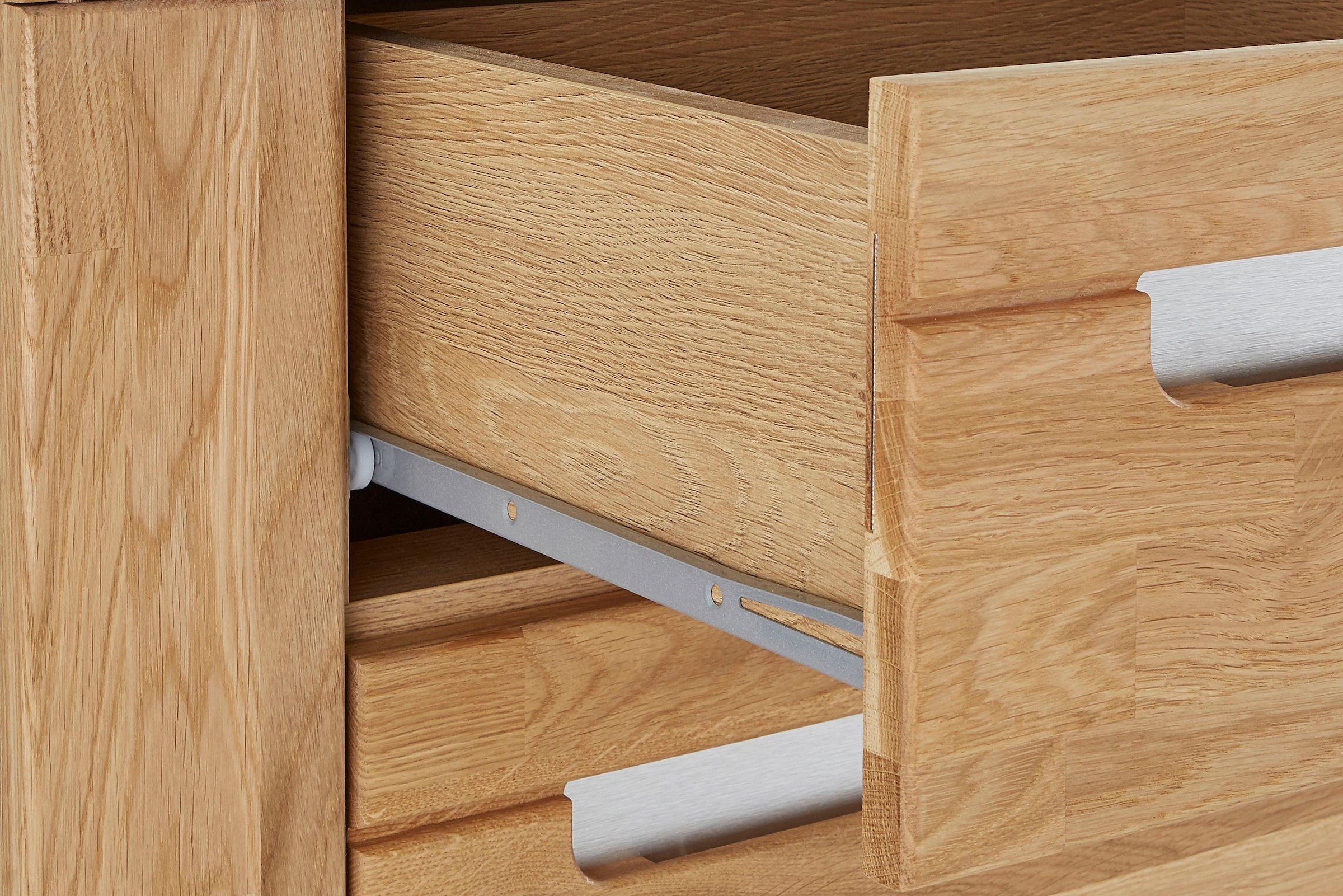 Home affaire Sideboard »Kolding«, Breite 200 cm mit 2 Glastüren und 2 Holztüren