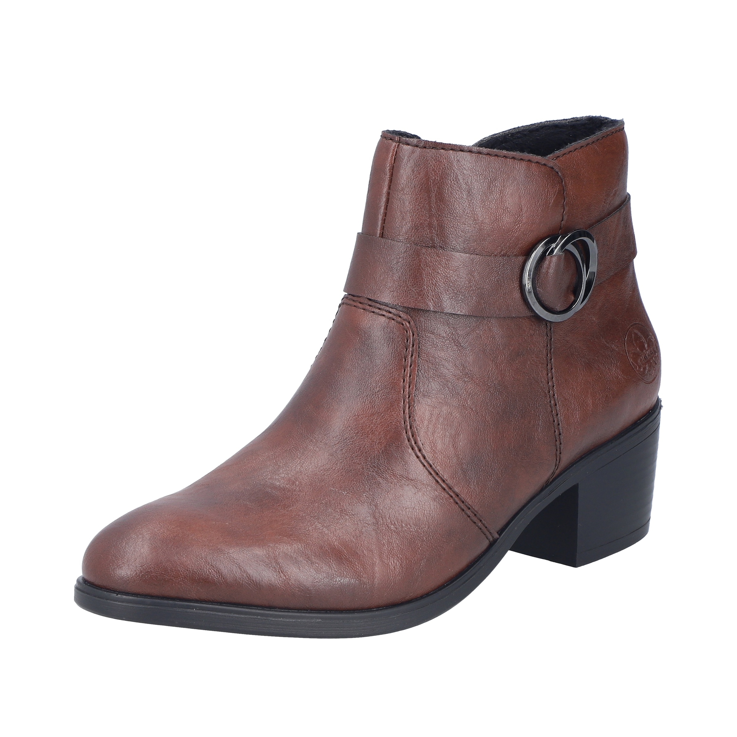 Rieker Stiefelette Ankleboots, Blockabsatz, mit Innenreißverschluss