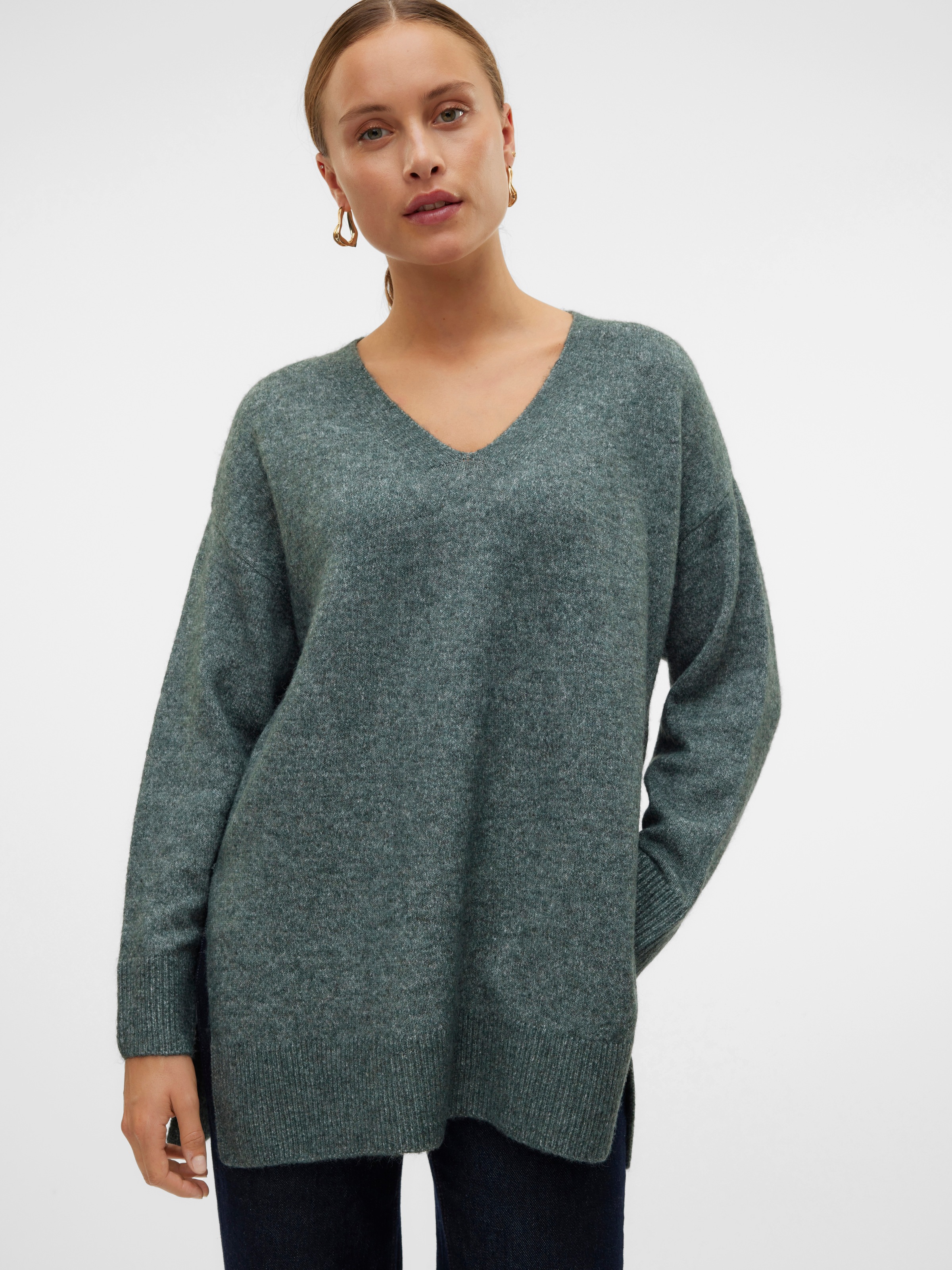 Vero Moda V-Ausschnitt-Pullover "VMFILUCA LS V-NECK LONG PULLOVER GA NOOS" günstig online kaufen