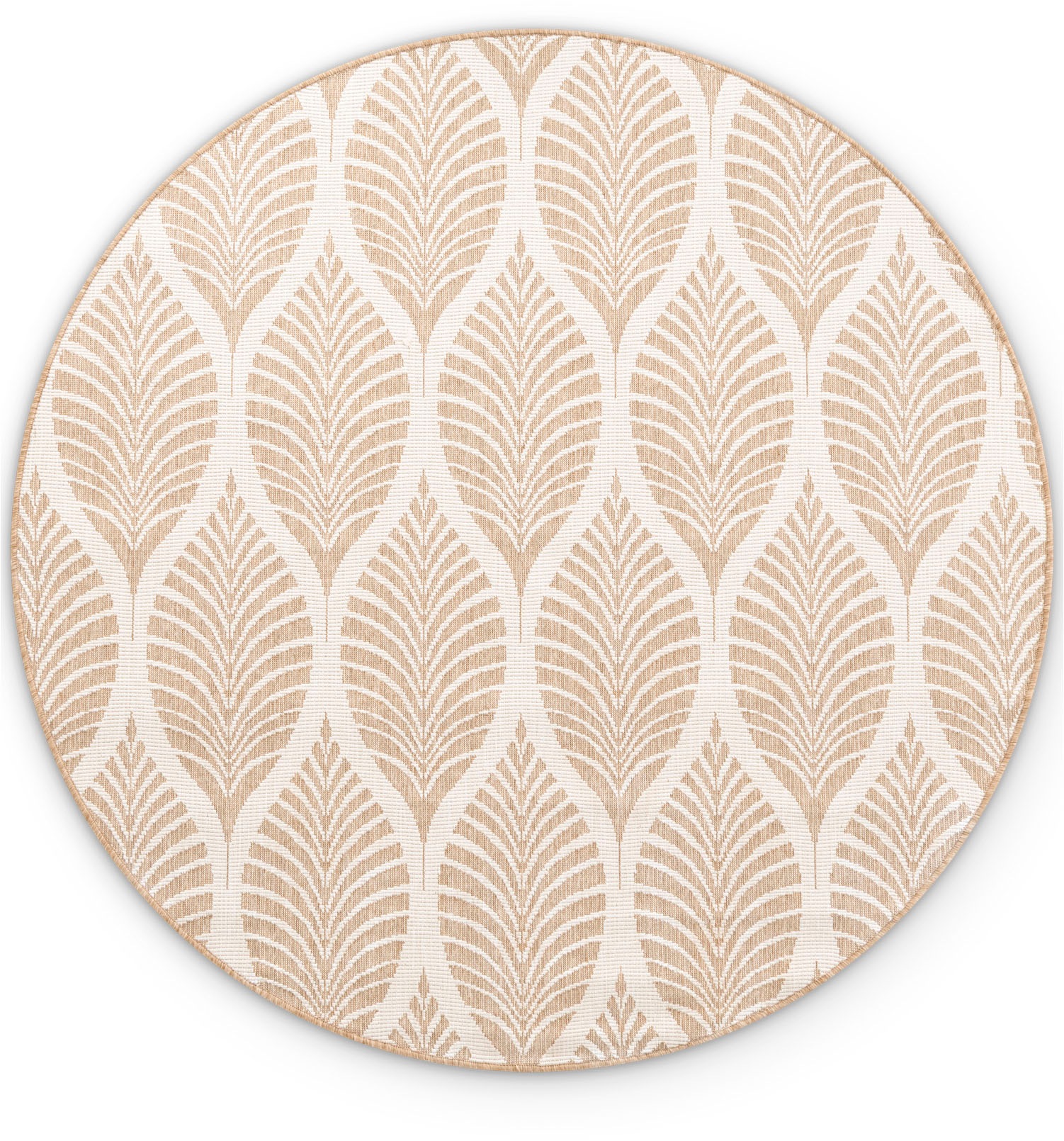 NORTHRUGS Outdoorteppich »Liora Wendeteppich«, rund, 5 mm Höhe, In und Outdoor, Flachgewebe, wetterfest, pflegeleicht, robust