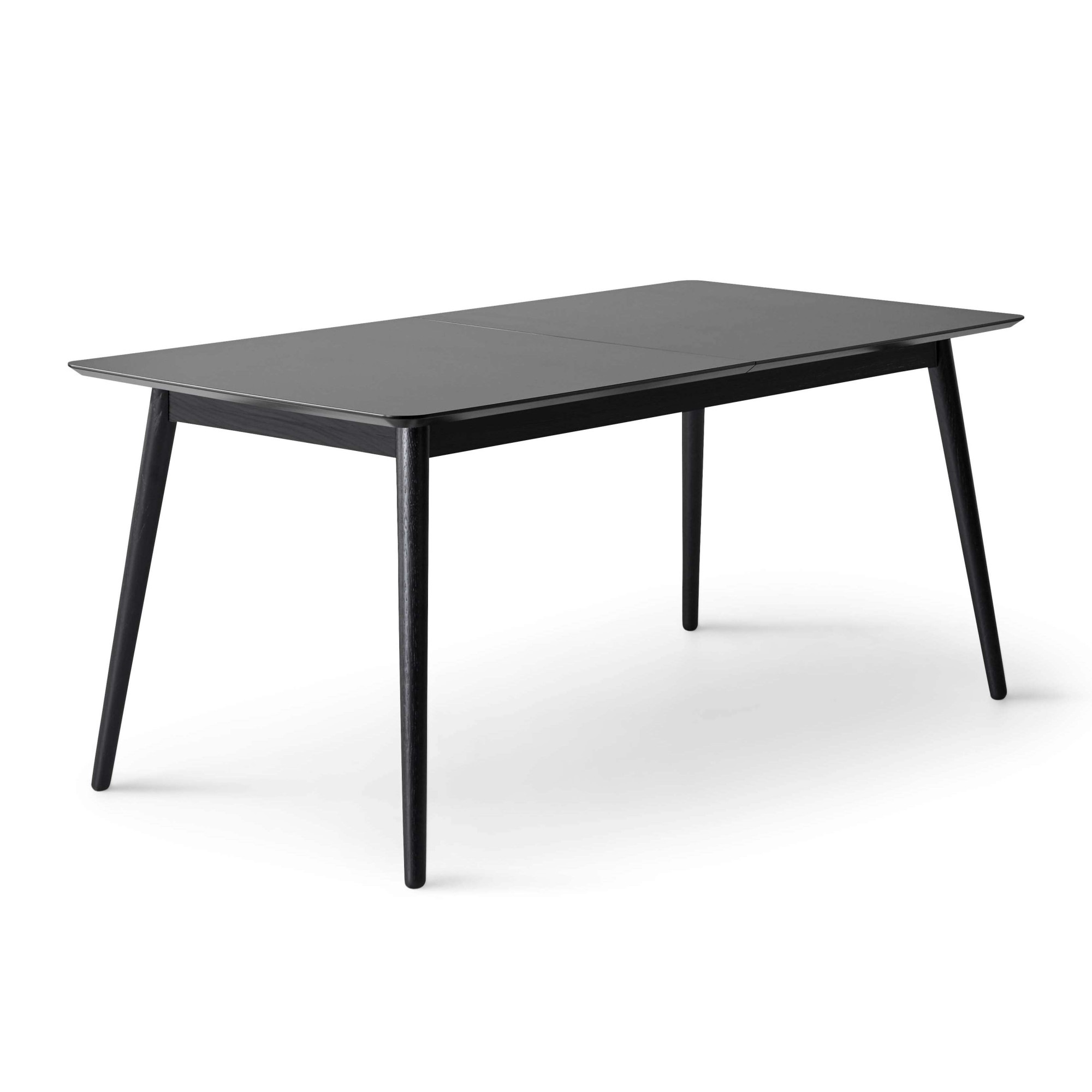 Hammel Furniture 1100000002199 "Meza Designtisch mit Auszugsfunktion und 2 Einlegeplatten" abgerundete Tischplatte MDF, Massivholzgestell, in zwei Breite